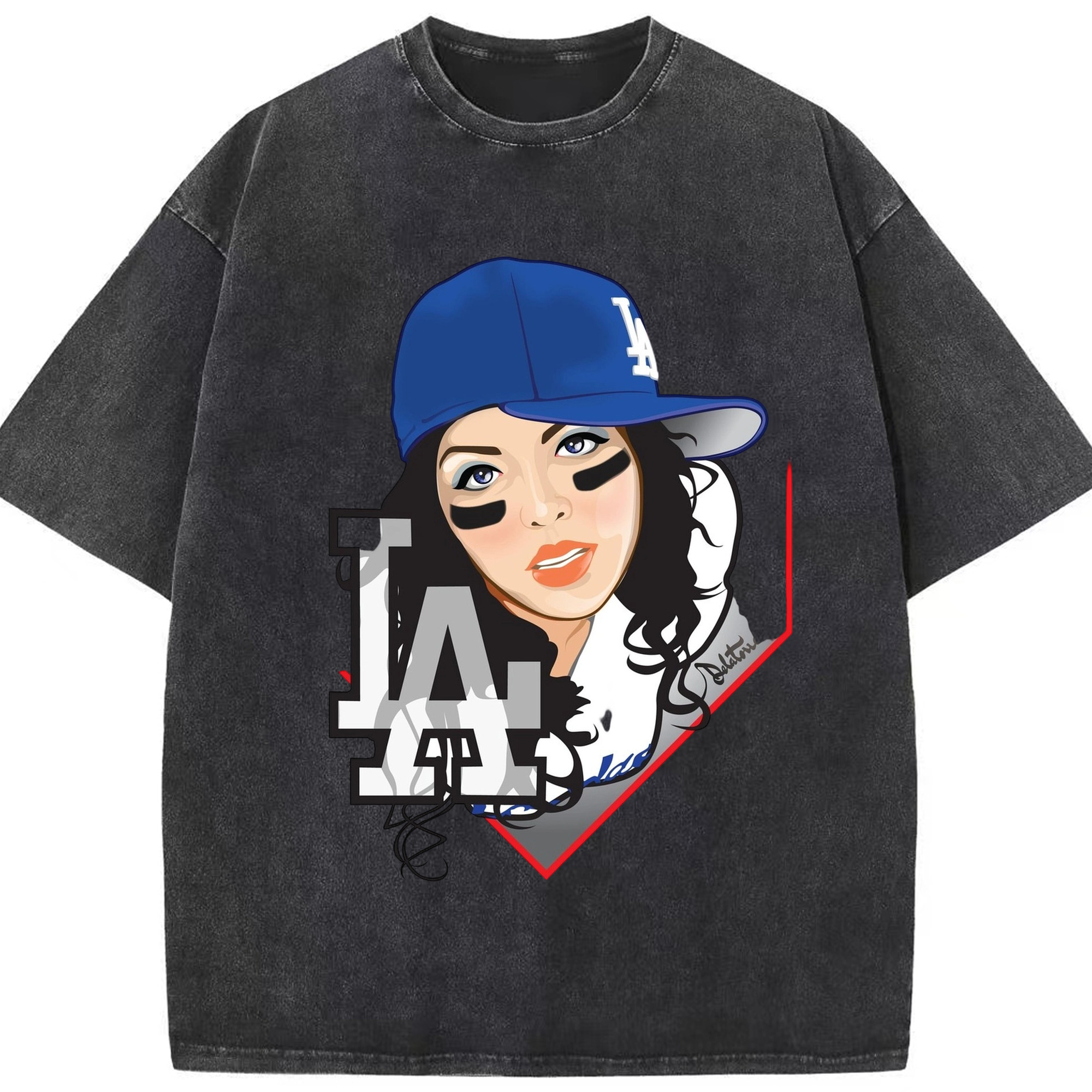  Washed Vintage Look 230g Cotton Oversized T-Shirt With Front Heat Transfer Print – Soft, Lightweight, Stylish Fit – Comfortable Casual Wear For Sports & Everyday Use