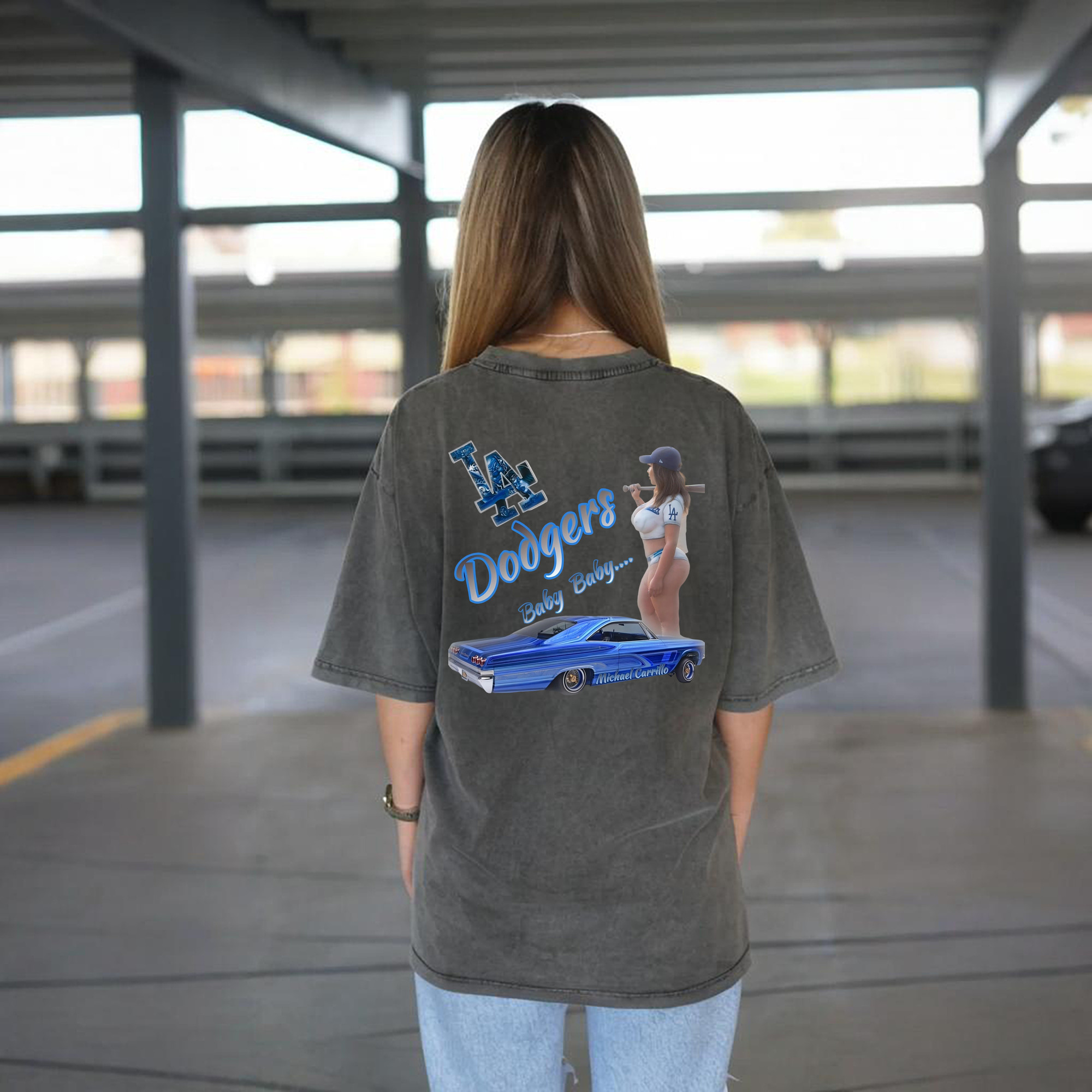  Washed Vintage 230g Cotton Oversized T-Shirt With Back Heat Transfer Print – Soft, Lightweight & Stylish – Comfortable Casual Wear For Sports & Everyday Use