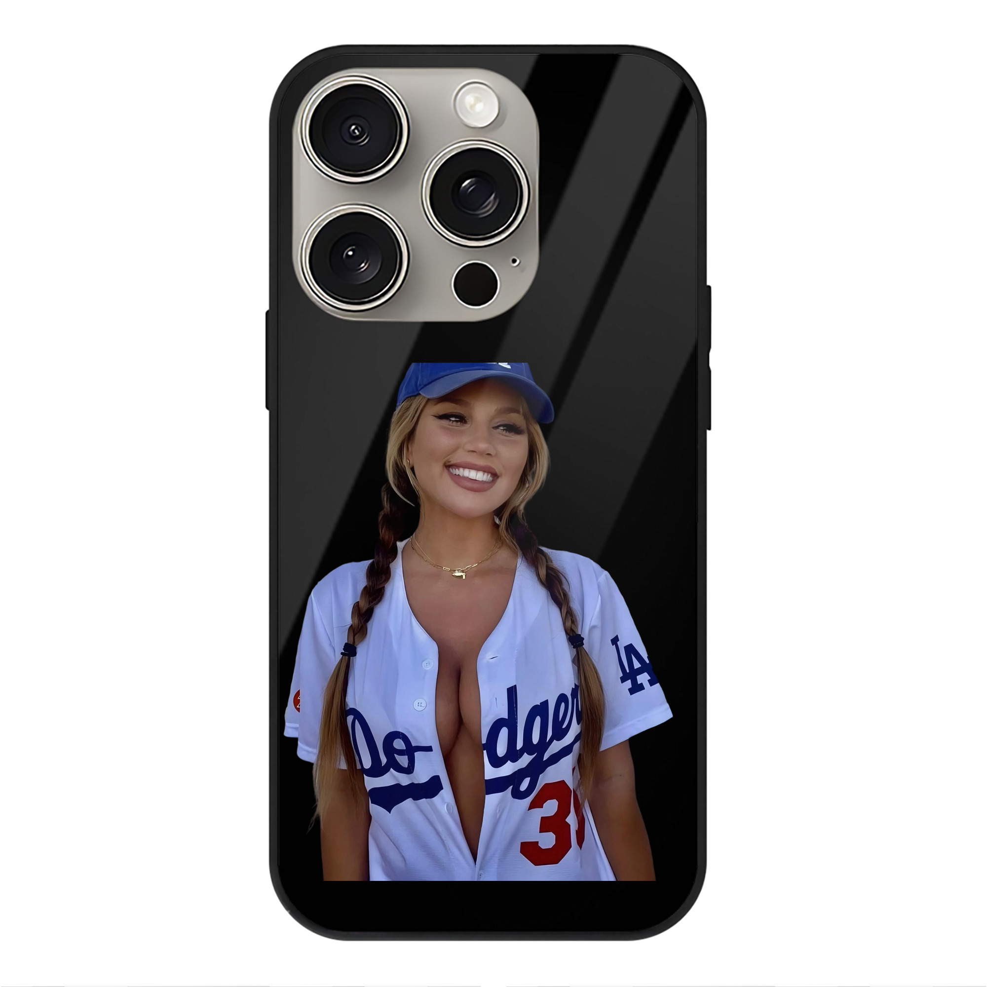  IPhone 15 Pro Mirror Phone Case – UV Printed Glass + TPU – Scratch-Resistant, Wireless Charging Compatible, Precise Fit & Stylish Design