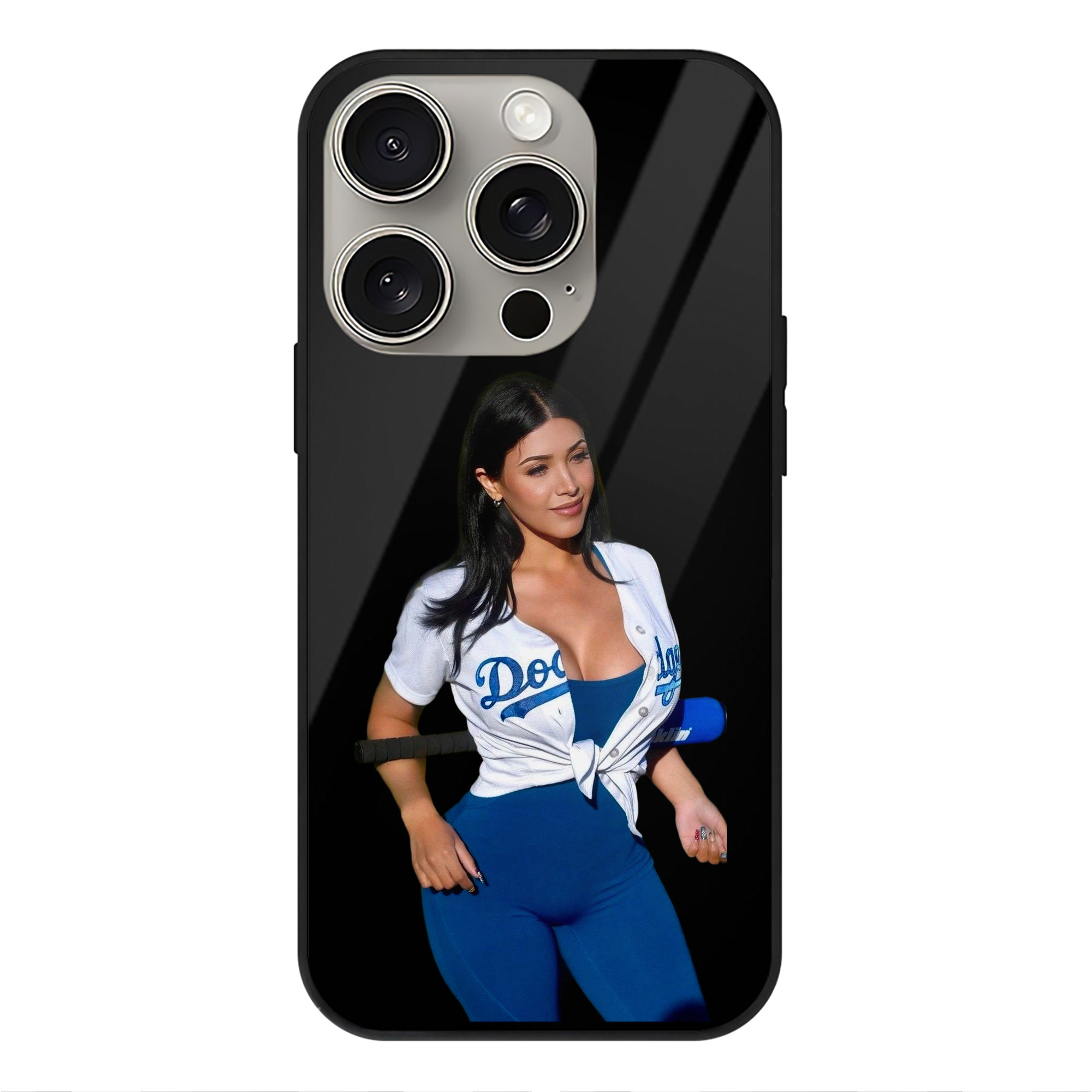  IPhone 15 Pro Mirror Phone Case – UV Printed Glass + TPU – Scratch-Resistant, Wireless Charging Compatible, Precise Fit & Stylish Design