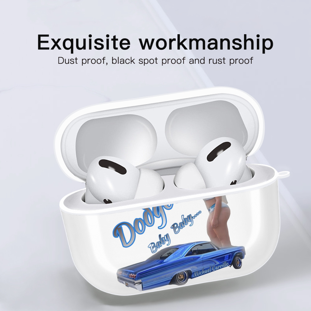  AirPods Pro Hard Case White With Keychain, Durable Flexible PC, Precise Cutouts, Anti-Fingerprint, Yellowing & Scratch Resistant, Full Protection, Washable