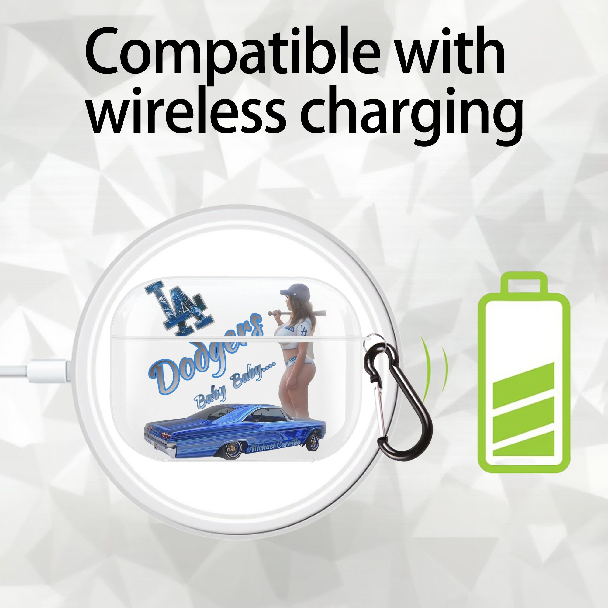  AirPods Pro Hard Case White With Keychain, Durable Flexible PC, Precise Cutouts, Anti-Fingerprint, Yellowing & Scratch Resistant, Full Protection, Washable