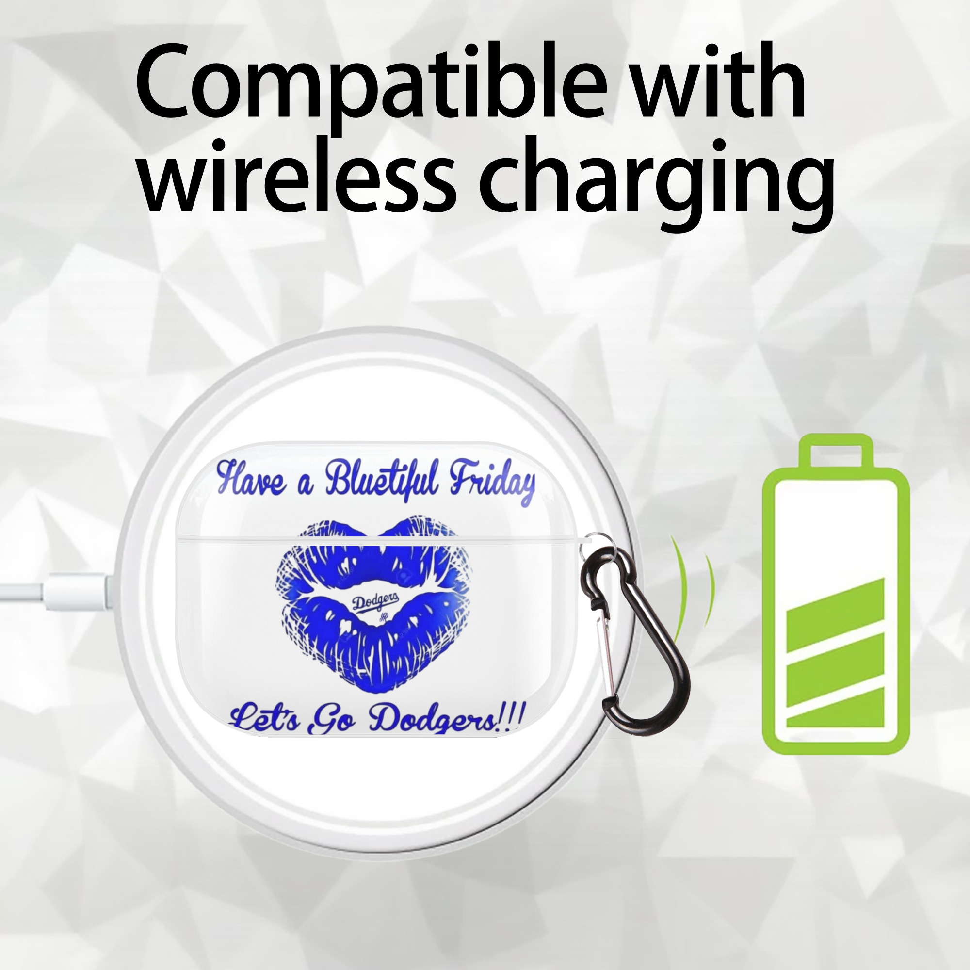  AirPods Pro Hard Case White With Keychain, Durable Flexible PC, Precise Cutouts, Anti-Fingerprint, Yellowing & Scratch Resistant, Full Protection, Washable