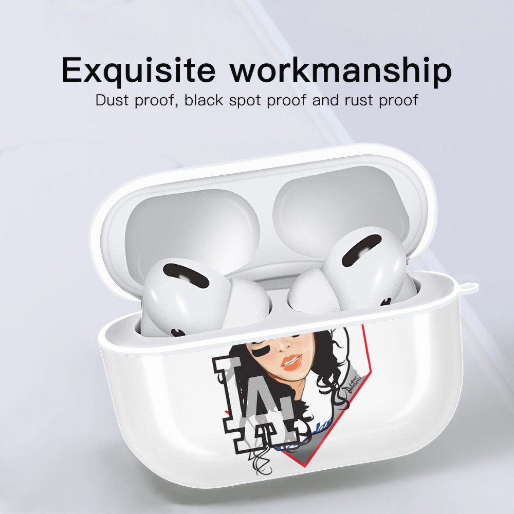  AirPods Pro Hard Case White With Keychain, Durable Flexible PC, Precise Cutouts, Anti-Fingerprint, Yellowing & Scratch Resistant, Full Protection, Washable