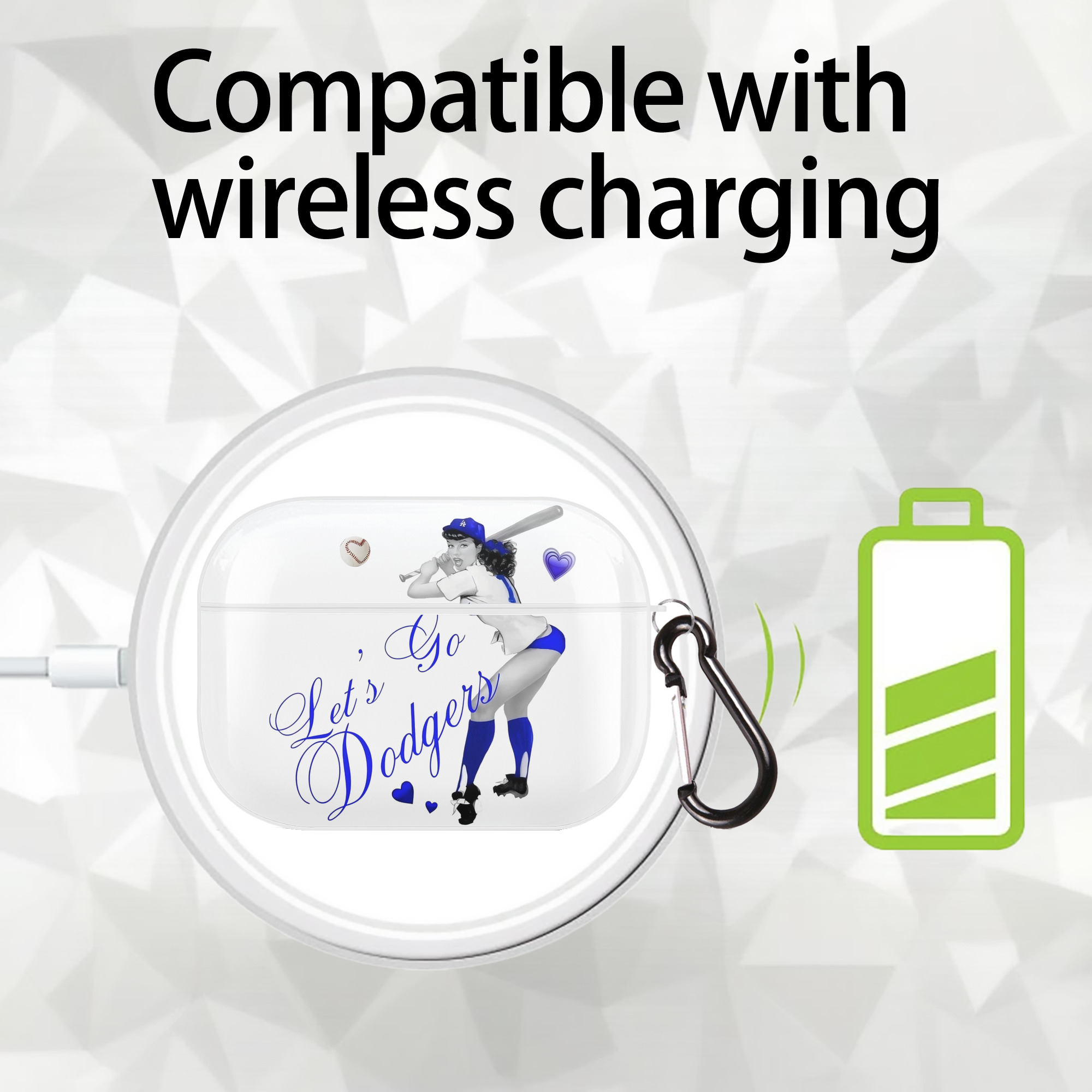  AirPods Pro Hard Case White With Keychain, Durable Flexible PC, Precise Cutouts, Anti-Fingerprint, Yellowing & Scratch Resistant, Full Protection, Washable