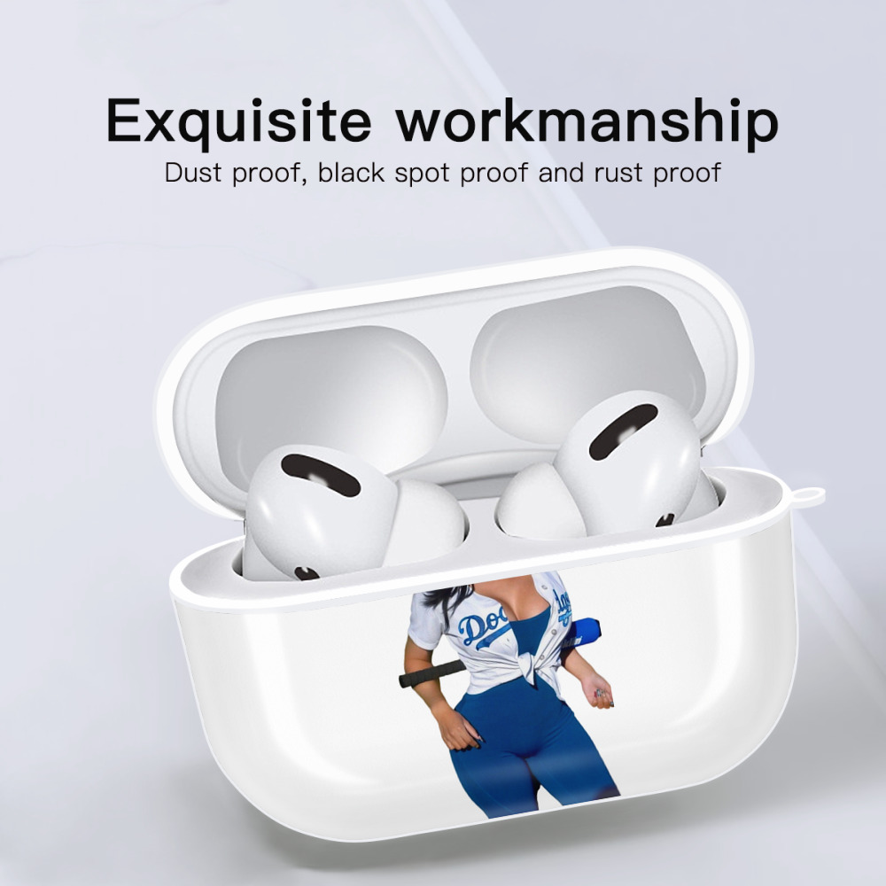  AirPods Pro Hard Case White With Keychain, Durable Flexible PC, Precise Cutouts, Anti-Fingerprint, Yellowing & Scratch Resistant, Full Protection, Washable