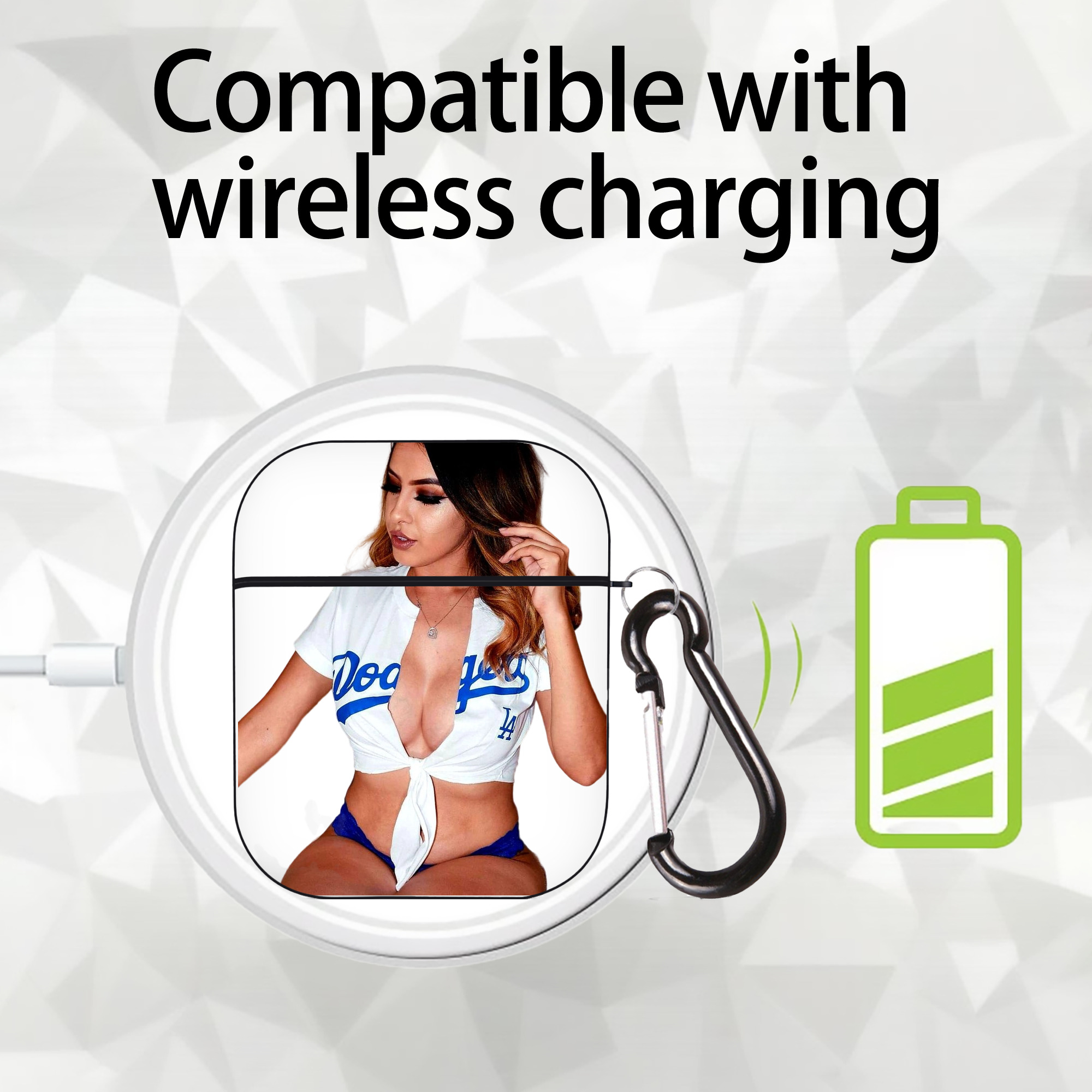  AirPods 2 Case Hard Shell Black, Flexible PC Material, Precise Cutouts, Full Protection, Anti-Fingerprint, Washable, Includes Keychain – Durable & Slim Design