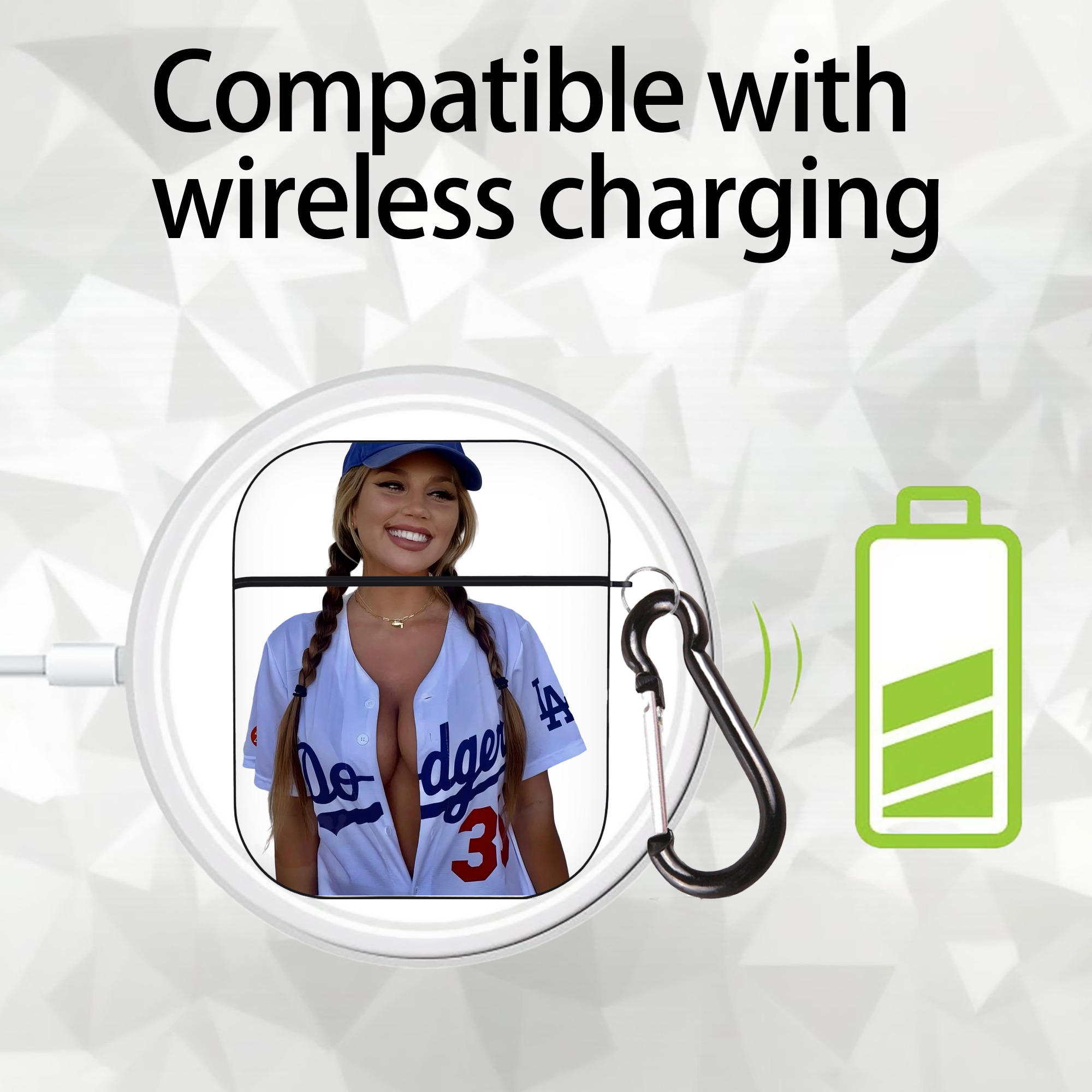  AirPods 2 Case Hard Shell Black, Flexible PC Material, Precise Cutouts, Full Protection, Anti-Fingerprint, Washable, Includes Keychain – Durable & Slim Design