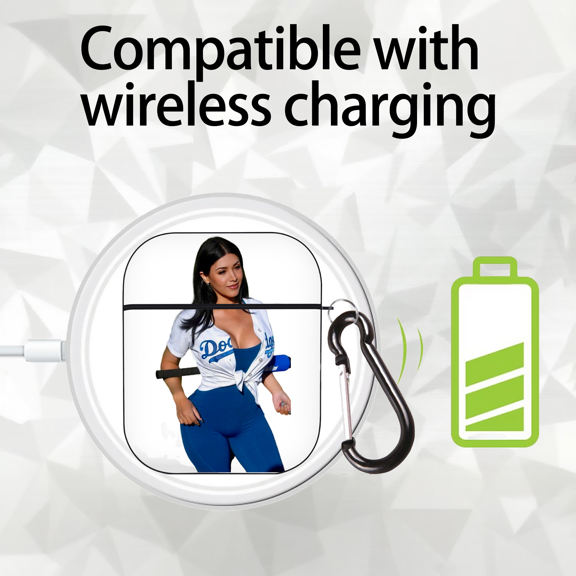  AirPods 2 Case Hard Shell Black, Flexible PC Material, Precise Cutouts, Full Protection, Anti-Fingerprint, Washable, Includes Keychain – Durable & Slim Design