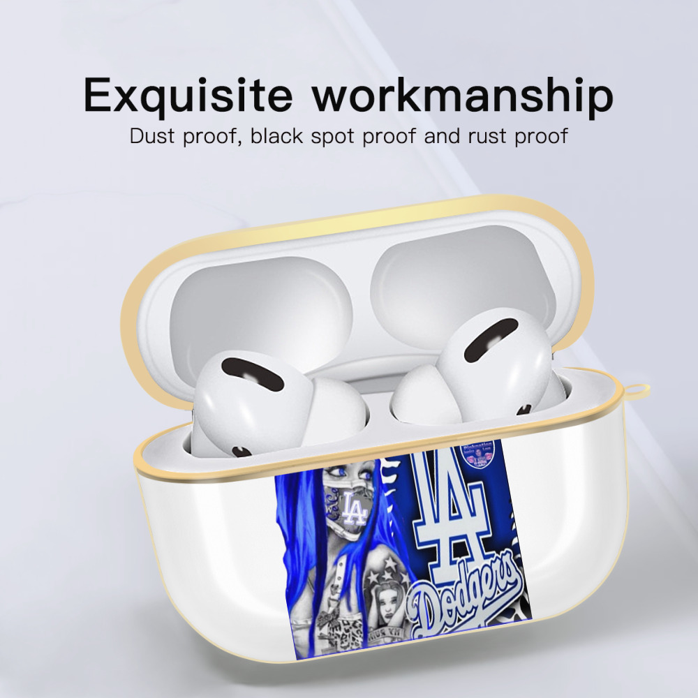  Luxury Gold AirPods Pro Case With Keychain, Flexible PC Material, Full Protection, Precise Cutouts, Anti-Fingerprint, Washable, Durable Design