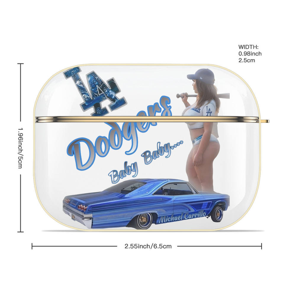  Luxury Gold AirPods Pro Case With Keychain, Flexible PC Material, Full Protection, Precise Cutouts, Anti-Fingerprint, Washable, Durable Design