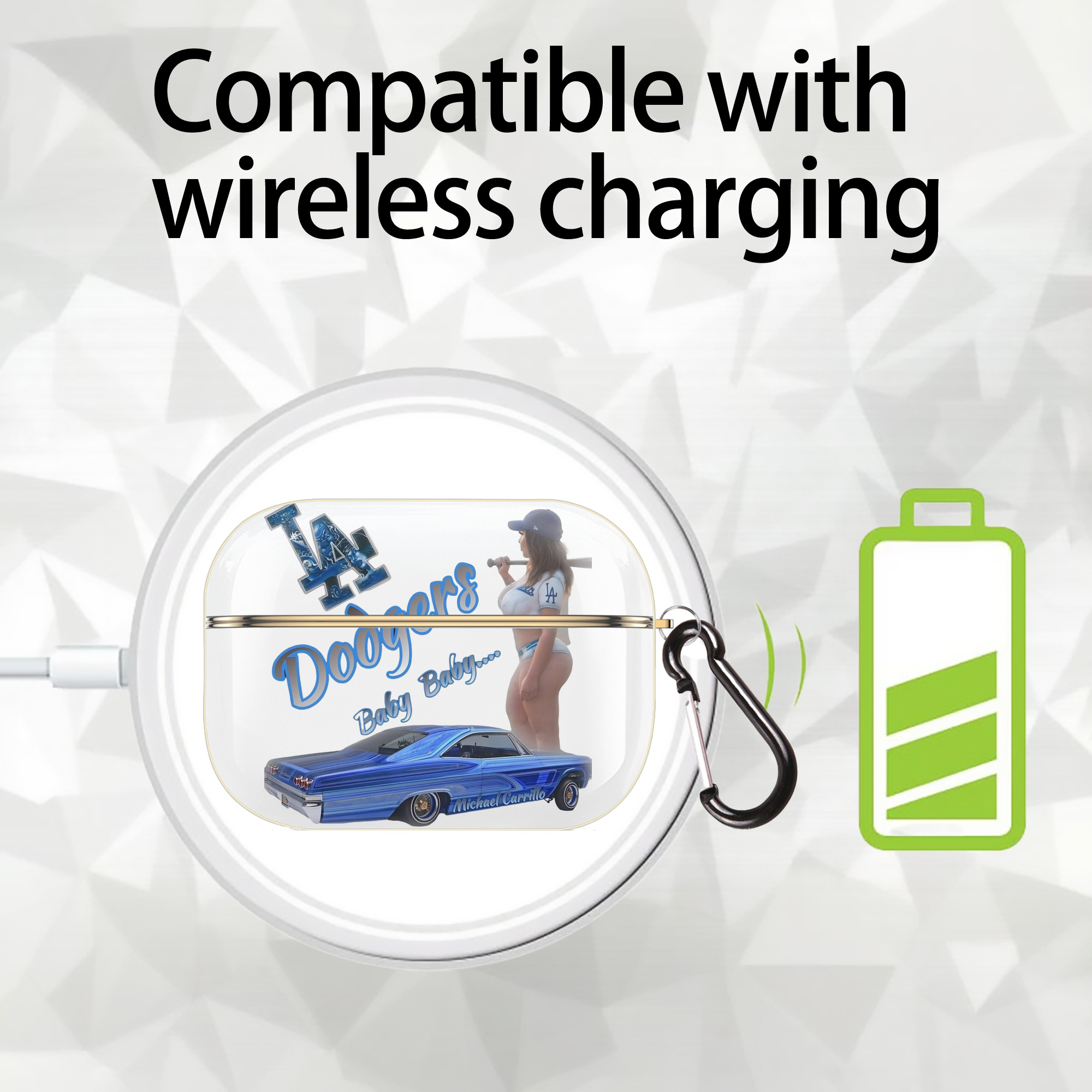  Luxury Gold AirPods Pro Case With Keychain, Flexible PC Material, Full Protection, Precise Cutouts, Anti-Fingerprint, Washable, Durable Design