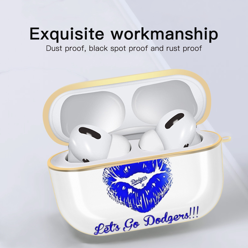  Luxury Gold AirPods Pro Case With Keychain, Flexible PC Material, Full Protection, Precise Cutouts, Anti-Fingerprint, Washable, Durable Design