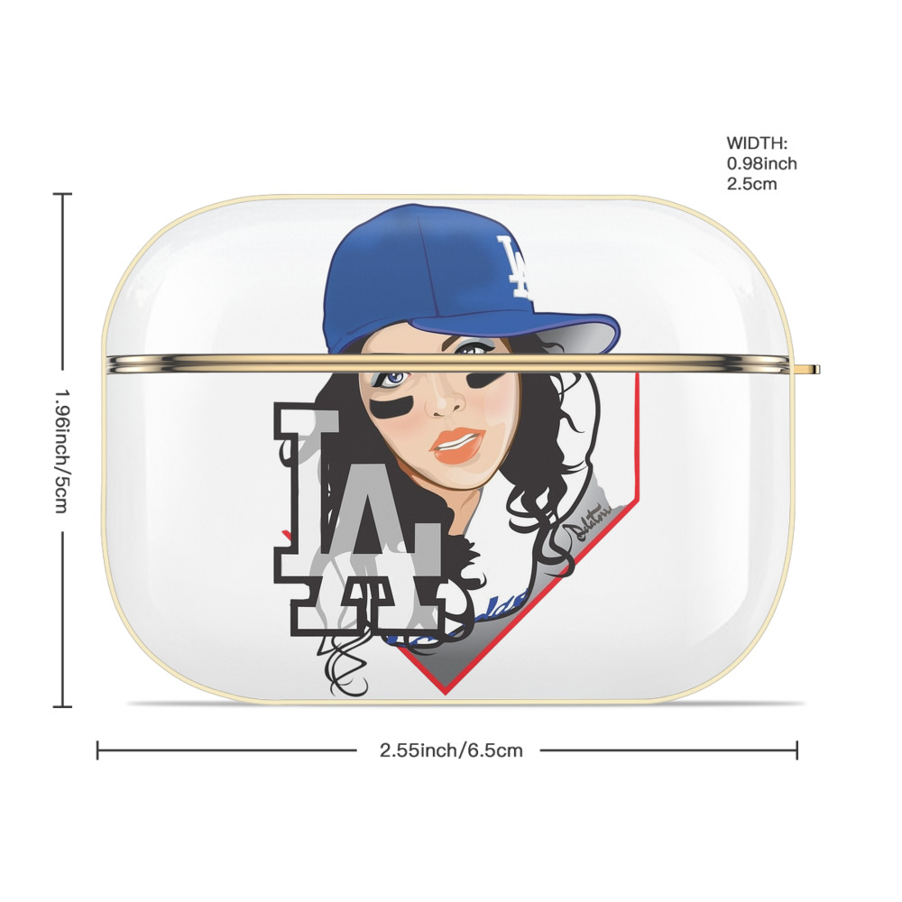  Luxury Gold AirPods Pro Case With Keychain, Flexible PC Material, Full Protection, Precise Cutouts, Anti-Fingerprint, Washable, Durable Design