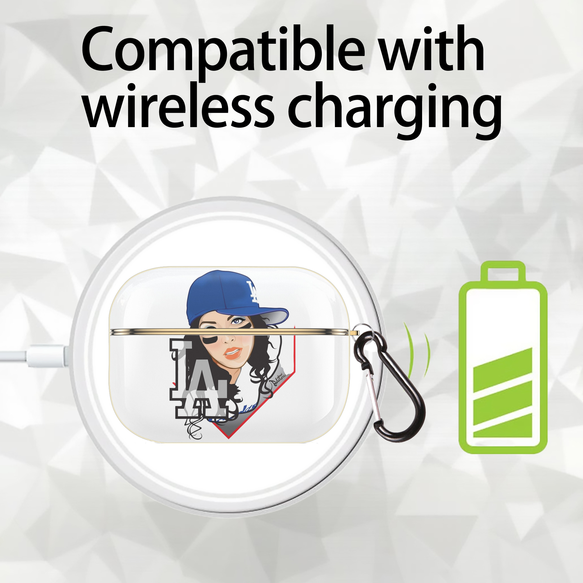  Luxury Gold AirPods Pro Case With Keychain, Flexible PC Material, Full Protection, Precise Cutouts, Anti-Fingerprint, Washable, Durable Design