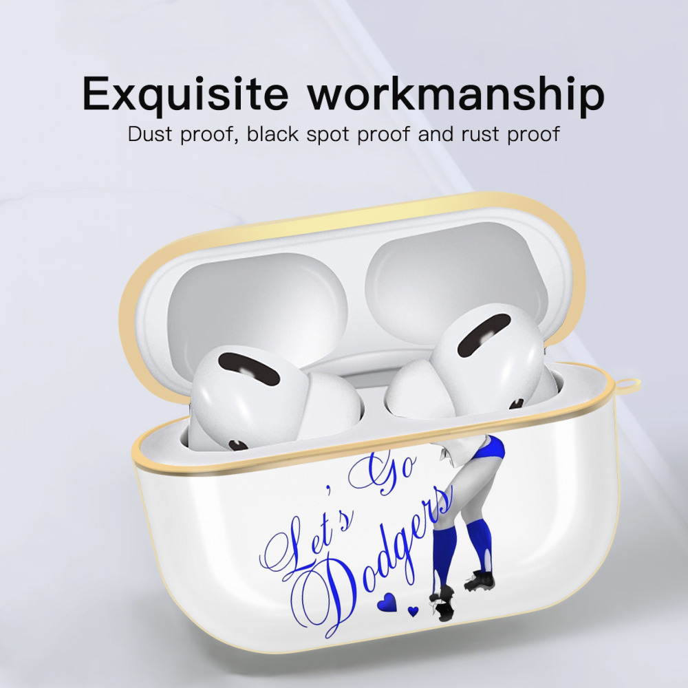  Luxury Gold AirPods Pro Case With Keychain, Flexible PC Material, Full Protection, Precise Cutouts, Anti-Fingerprint, Washable, Durable Design