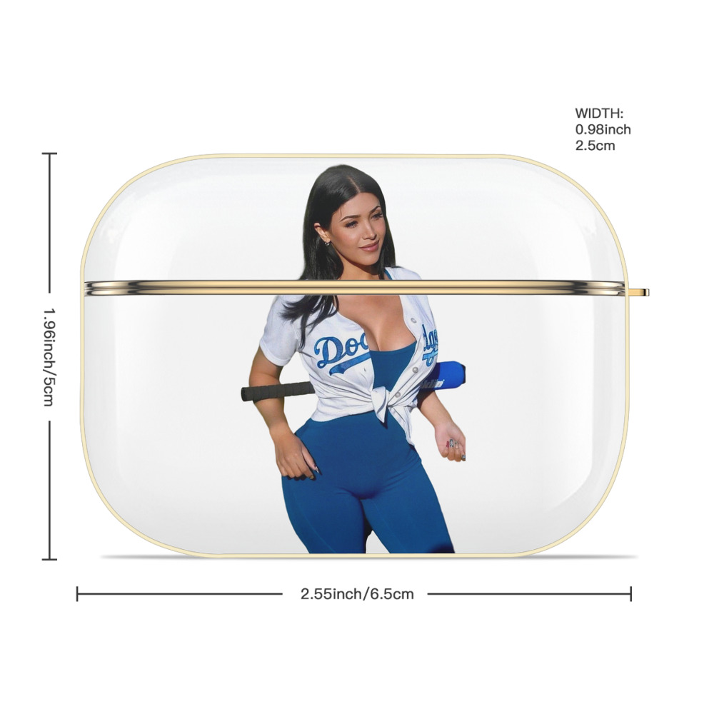  Luxury Gold AirPods Pro Case With Keychain, Flexible PC Material, Full Protection, Precise Cutouts, Anti-Fingerprint, Washable, Durable Design