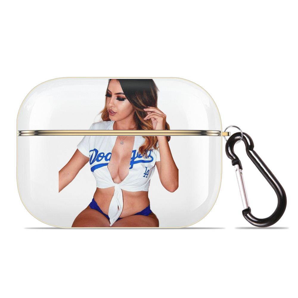  Luxury Gold AirPods Pro Case With Keychain, Flexible PC Material, Full Protection, Precise Cutouts, Anti-Fingerprint, Washable, Durable Design