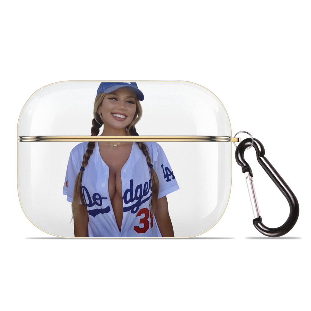  Luxury Gold AirPods Pro Case With Keychain, Flexible PC Material, Full Protection, Precise Cutouts, Anti-Fingerprint, Washable, Durable Design