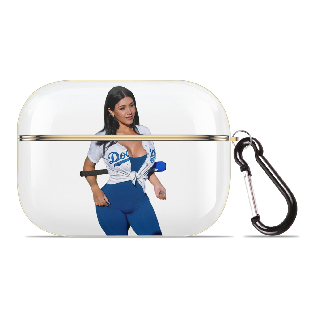  Luxury Gold AirPods Pro Case With Keychain, Flexible PC Material, Full Protection, Precise Cutouts, Anti-Fingerprint, Washable, Durable Design