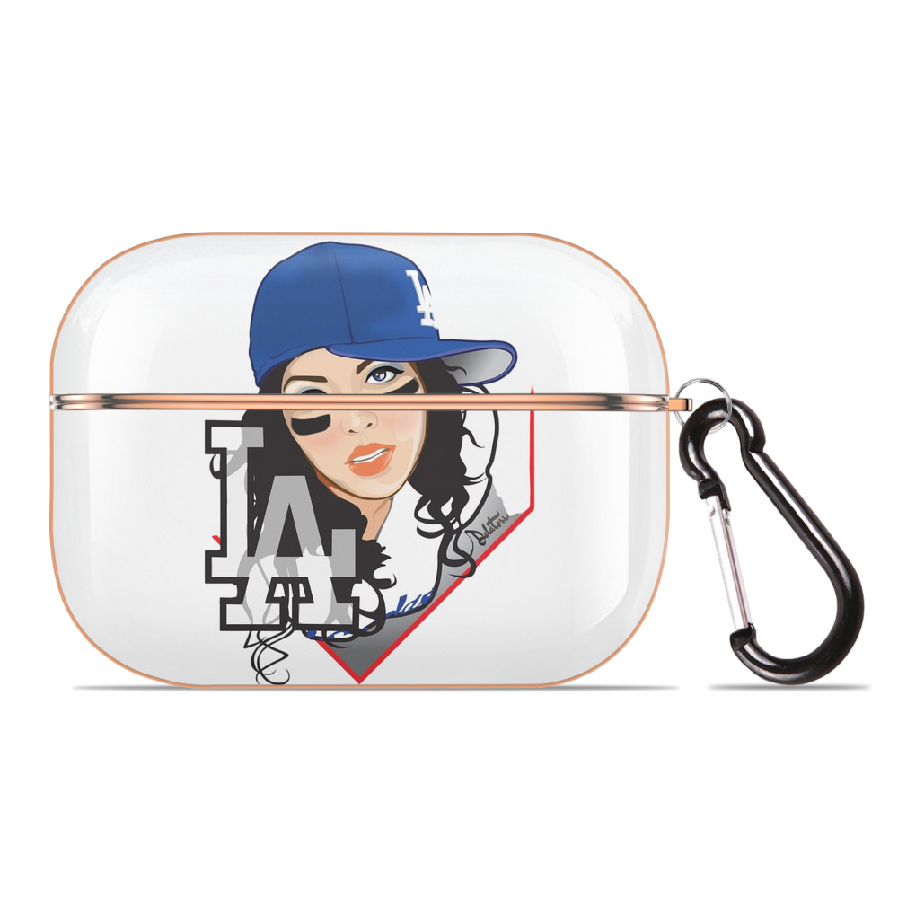  AirPods Pro Protective Case Rose Gold, Flexible PC Material, Precise Fit, Anti-Slip Cover, Full Protection, Fingerprint Resistant, Washable With Keychain