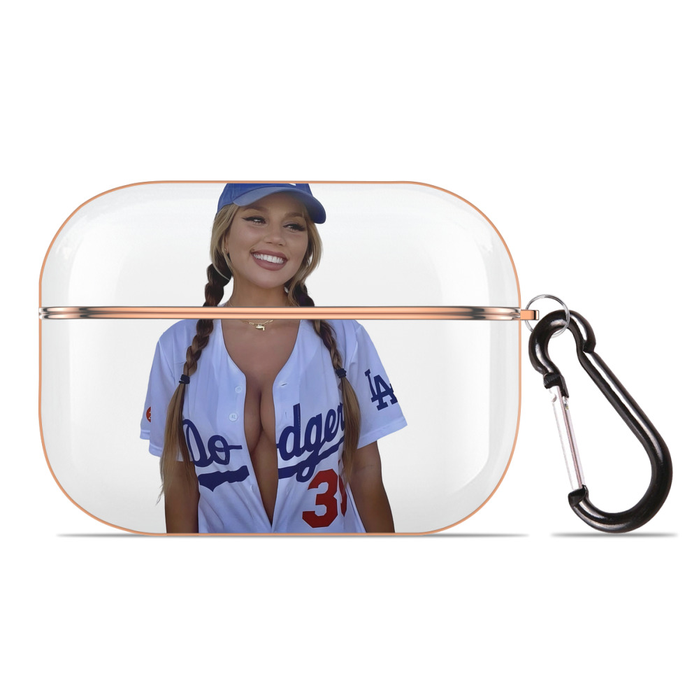  AirPods Pro Protective Case Rose Gold, Flexible PC Material, Precise Fit, Anti-Slip Cover, Full Protection, Fingerprint Resistant, Washable With Keychain