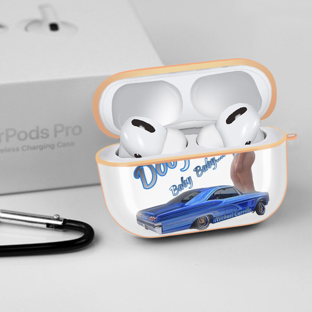  AirPods Pro Protective Case Rose Gold, Flexible PC Material, Precise Fit, Anti-Slip Cover, Full Protection, Fingerprint Resistant, Washable With Keychain