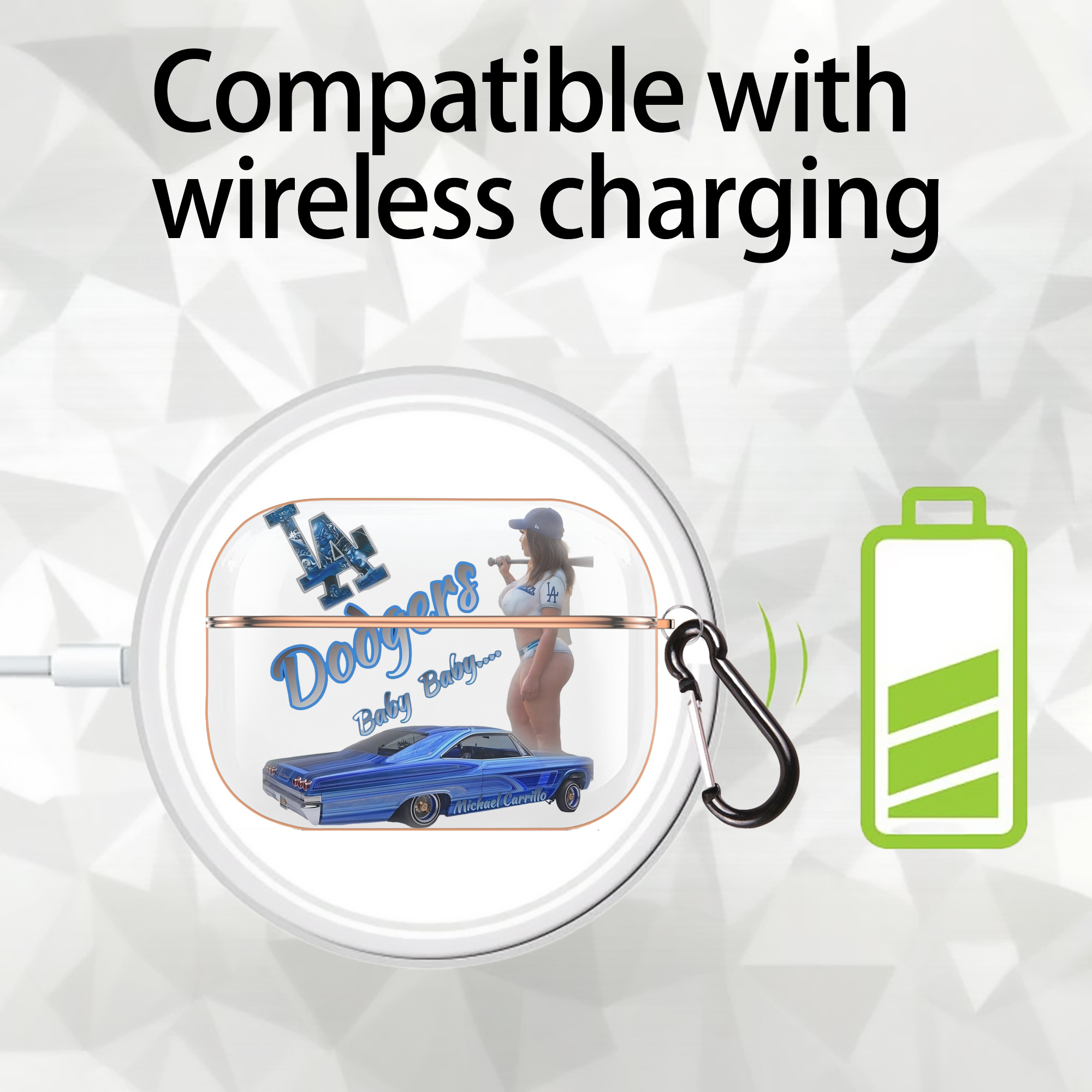  AirPods Pro Protective Case Rose Gold, Flexible PC Material, Precise Fit, Anti-Slip Cover, Full Protection, Fingerprint Resistant, Washable With Keychain