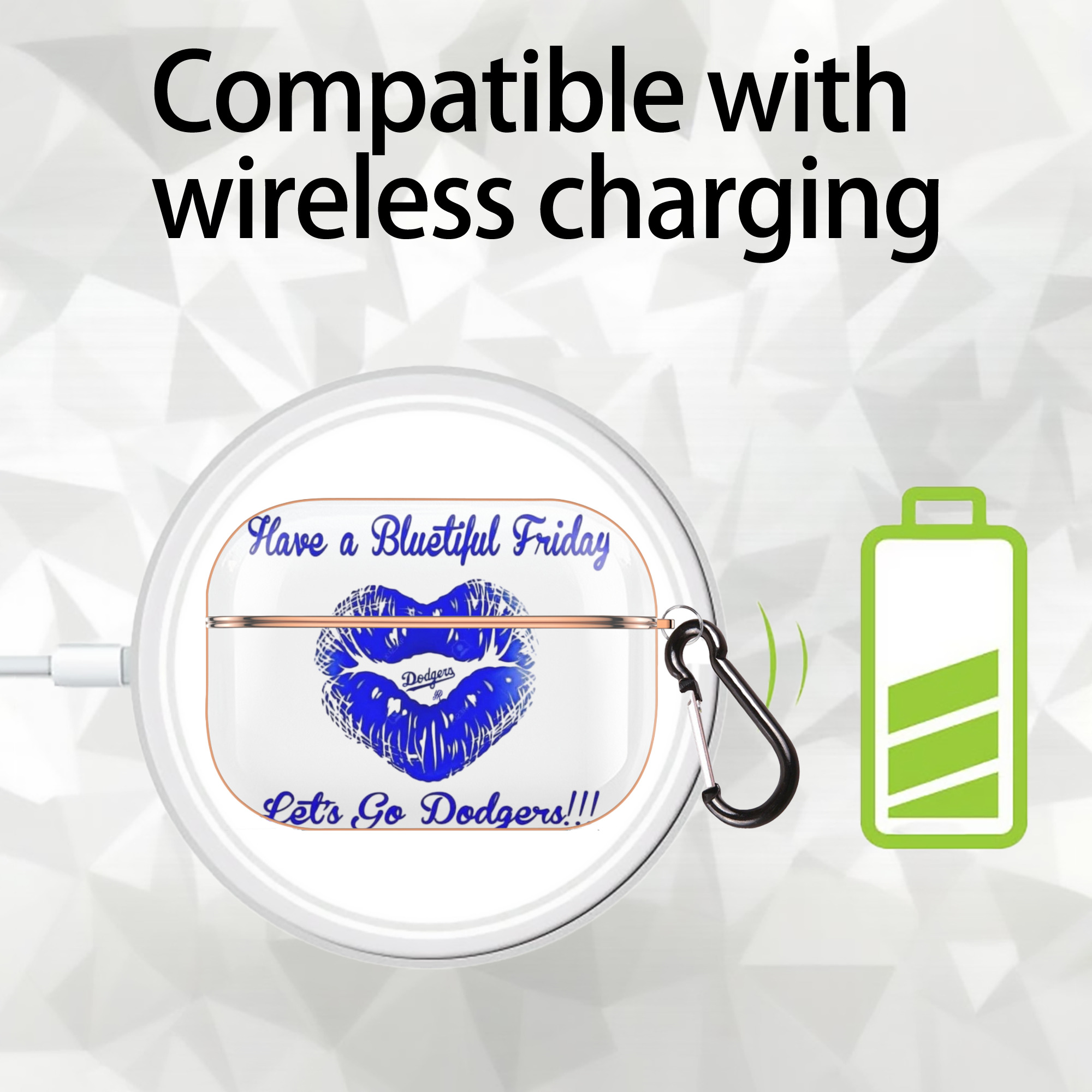  AirPods Pro Protective Case Rose Gold, Flexible PC Material, Precise Fit, Anti-Slip Cover, Full Protection, Fingerprint Resistant, Washable With Keychain