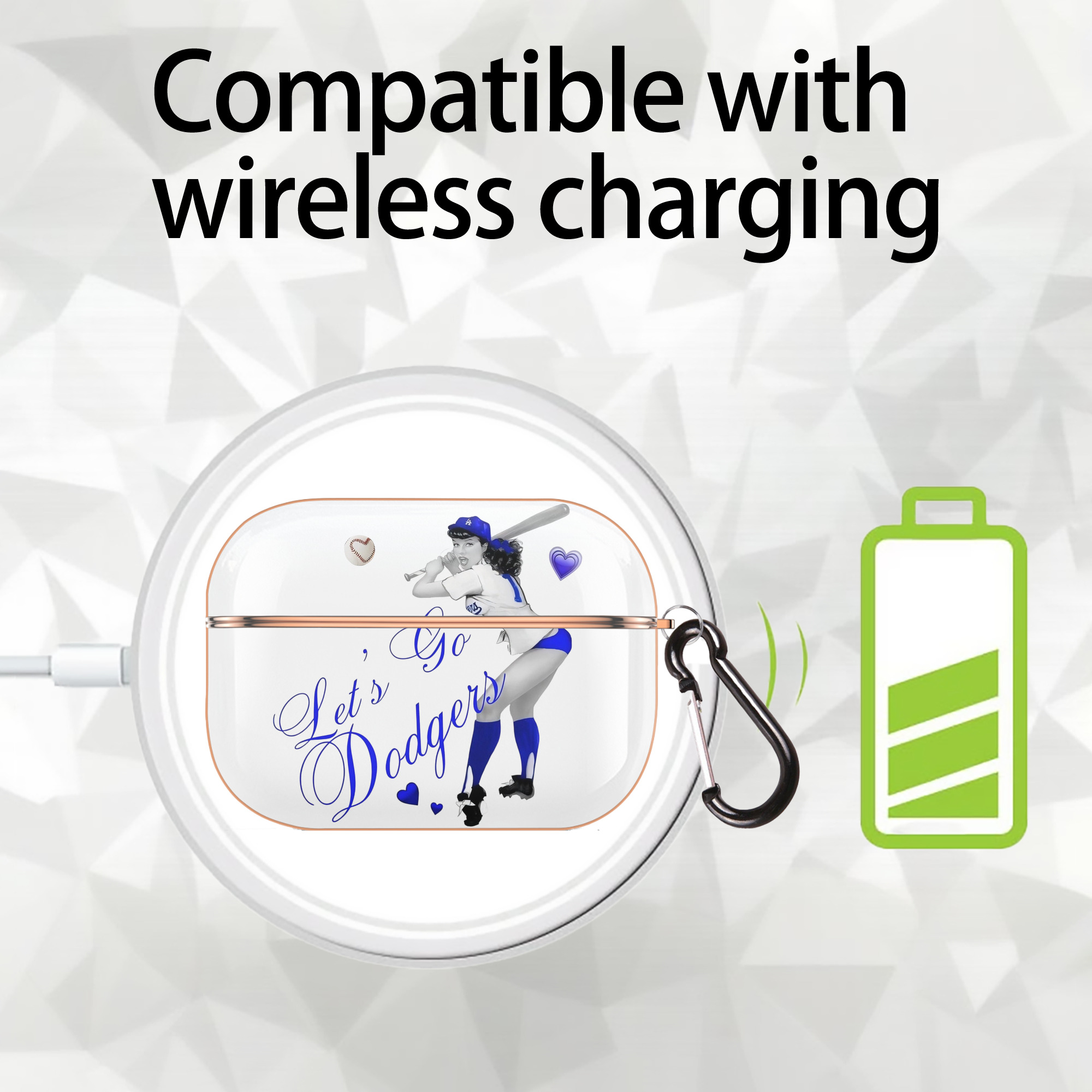  AirPods Pro Protective Case Rose Gold, Flexible PC Material, Precise Fit, Anti-Slip Cover, Full Protection, Fingerprint Resistant, Washable With Keychain