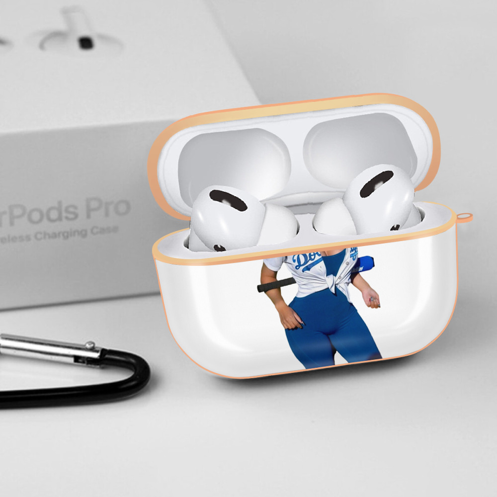  AirPods Pro Protective Case Rose Gold, Flexible PC Material, Precise Fit, Anti-Slip Cover, Full Protection, Fingerprint Resistant, Washable With Keychain