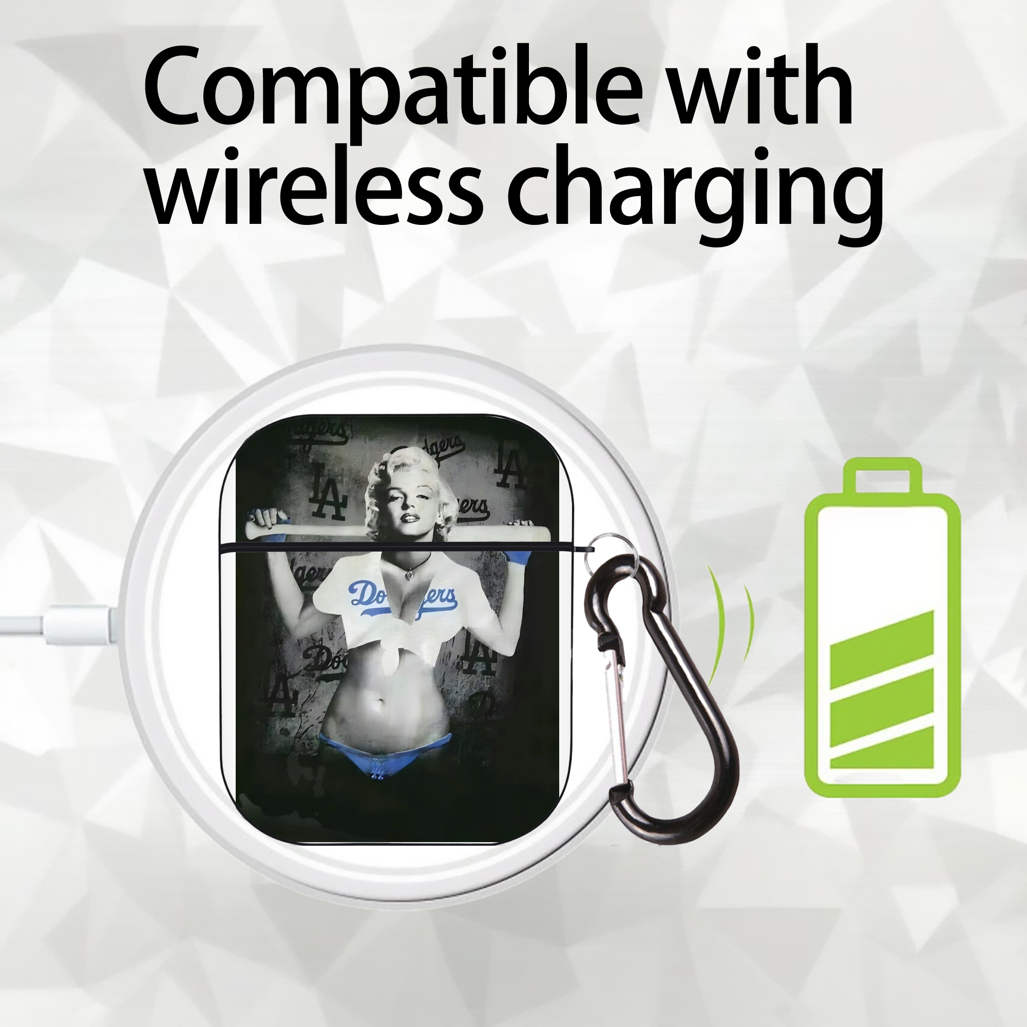  AirPods 2 Case Hard Shell Black, Flexible PC Material, Precise Cutouts, Full Protection, Anti-Fingerprint, Washable, Includes Keychain – Durable & Slim Design