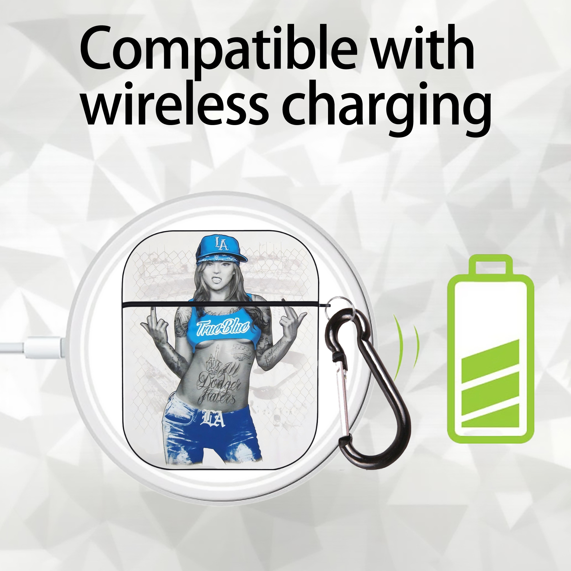  AirPods 2 Case Hard Shell Black, Flexible PC Material, Precise Cutouts, Full Protection, Anti-Fingerprint, Washable, Includes Keychain – Durable & Slim Design