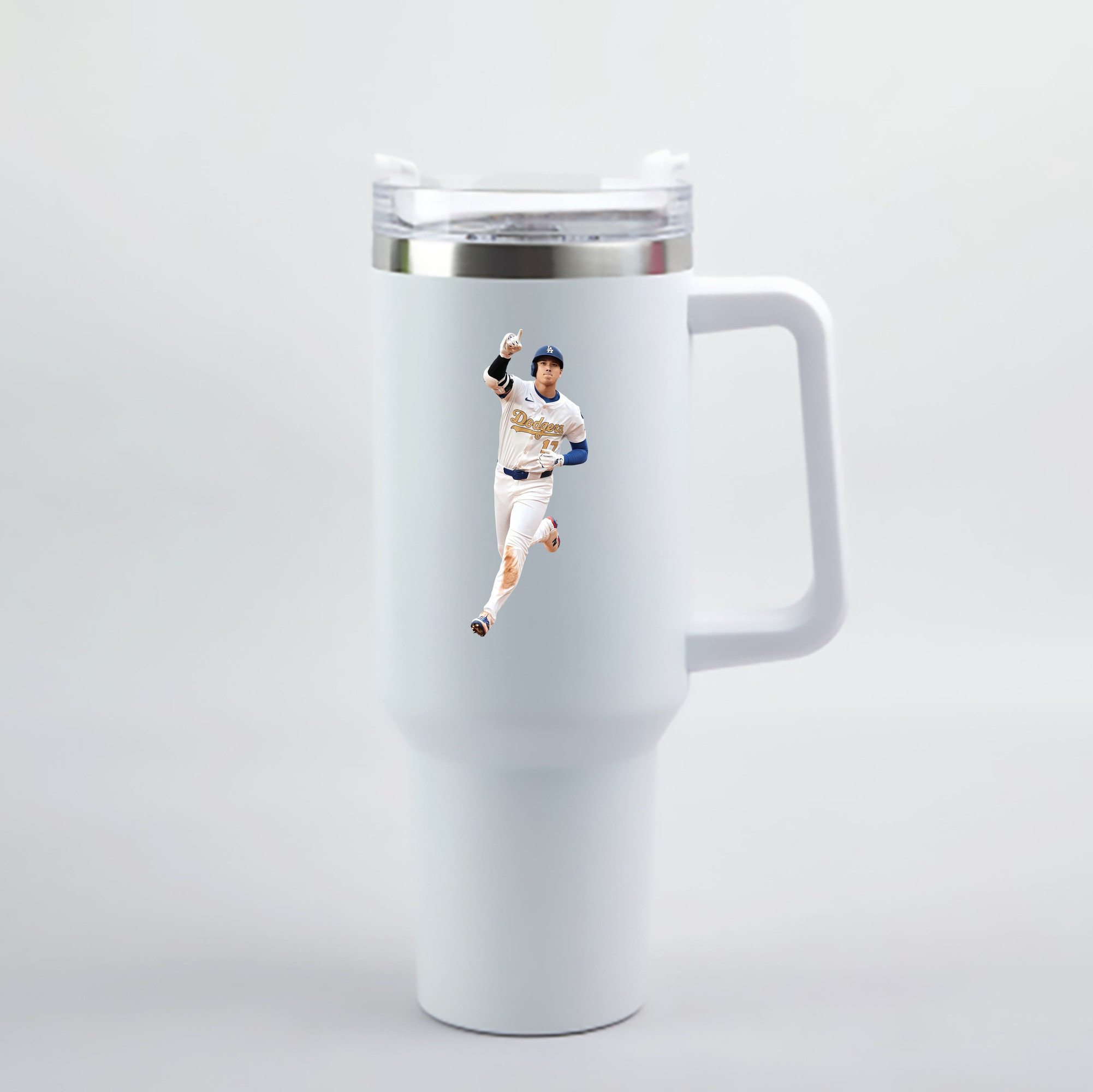  40oz Handle Car Cup With Crystal Sticker Design – Durable Stainless Steel Travel Mug With Reusable Straw – Double Wall Insulated