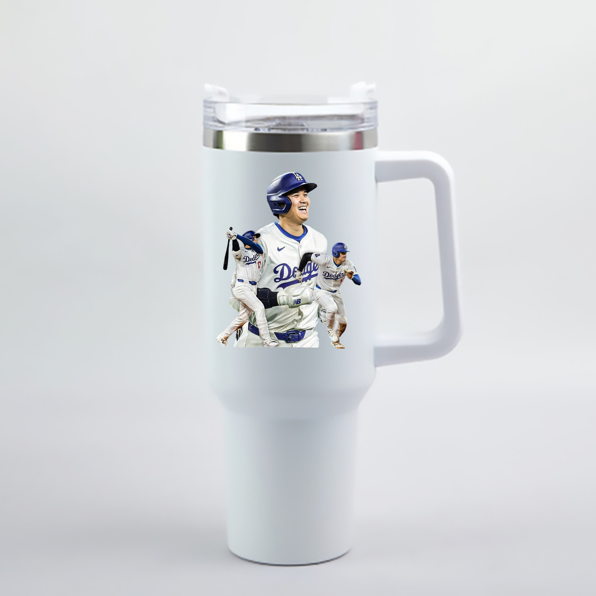  40oz Handle Car Cup With Crystal Sticker Design – Durable Stainless Steel Travel Mug With Reusable Straw – Double Wall Insulated