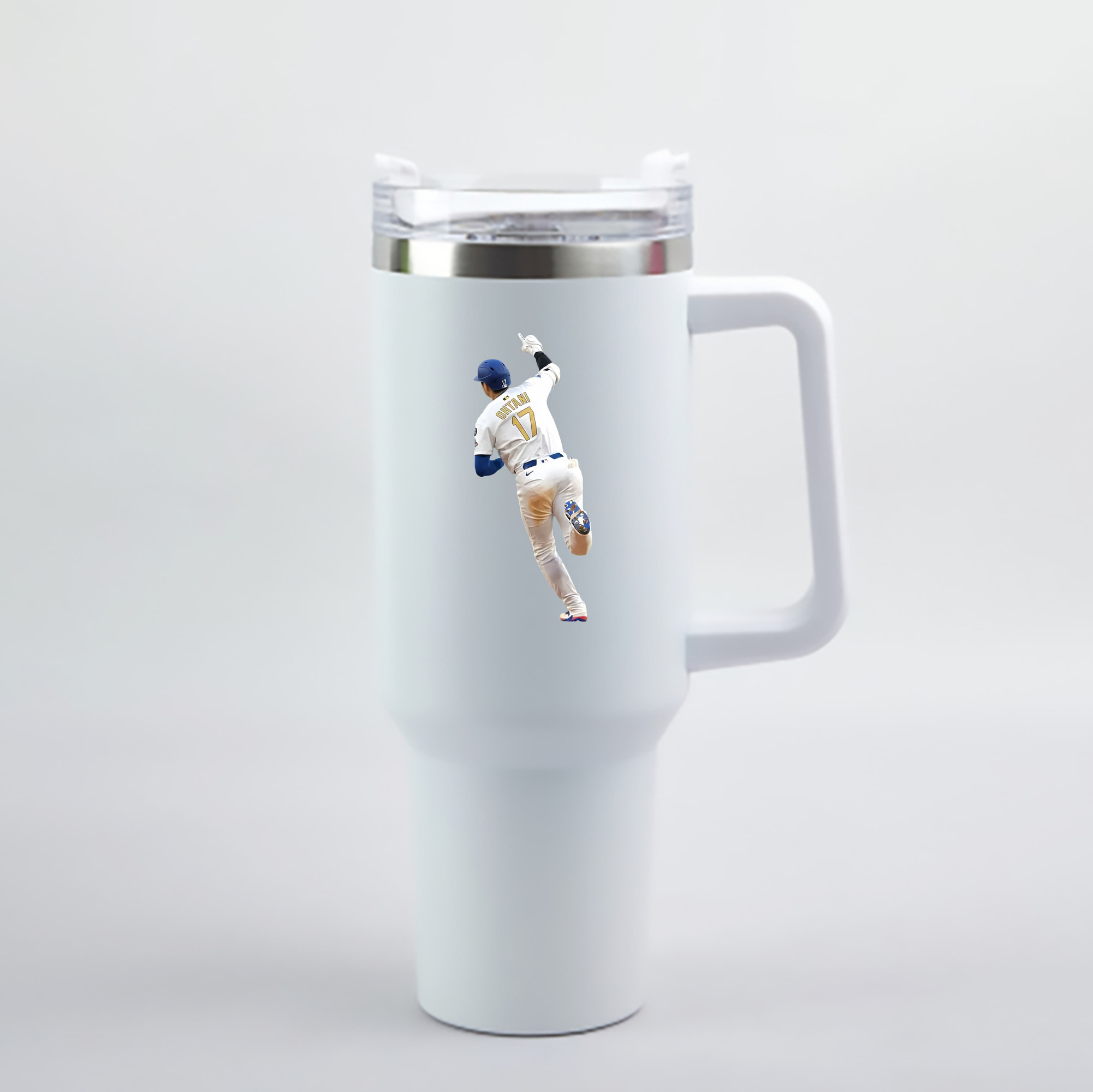  40oz Handle Car Cup With Crystal Sticker Design – Durable Stainless Steel Travel Mug With Reusable Straw – Double Wall Insulated