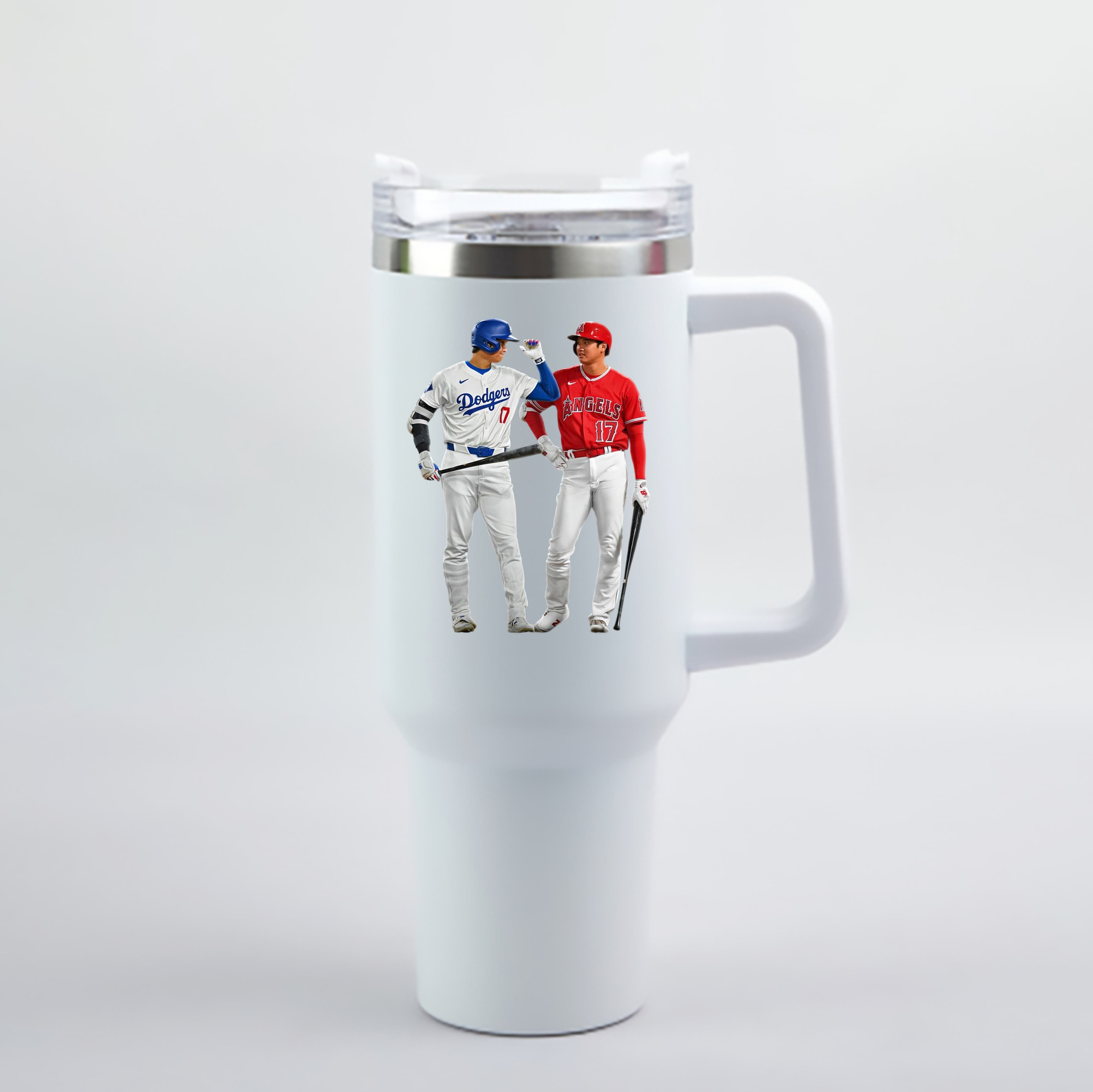  40oz Handle Car Cup With Crystal Sticker Design – Durable Stainless Steel Travel Mug With Reusable Straw – Double Wall Insulated