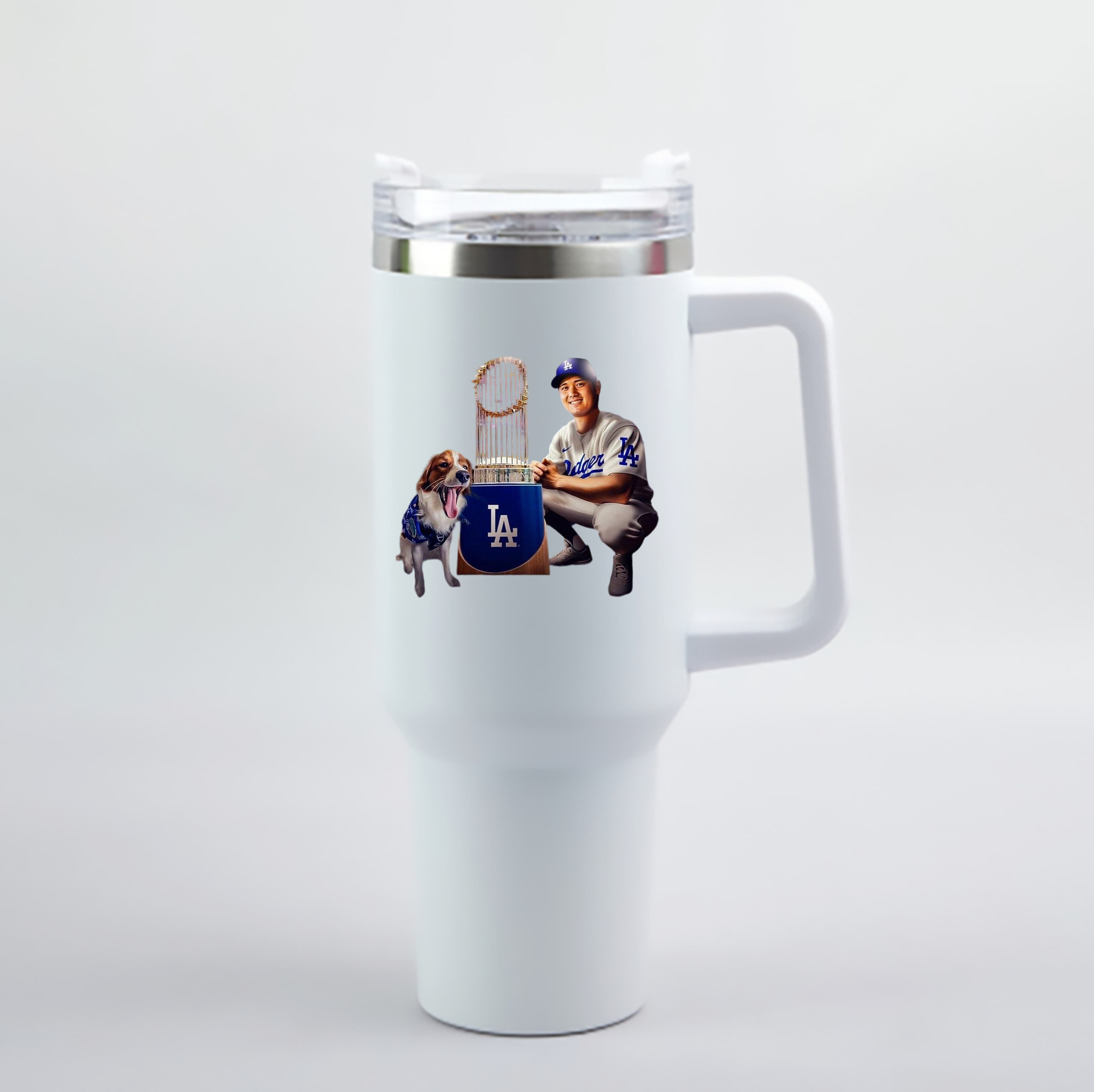  40oz Handle Car Cup With Crystal Sticker Design – Durable Stainless Steel Travel Mug With Reusable Straw – Double Wall Insulated