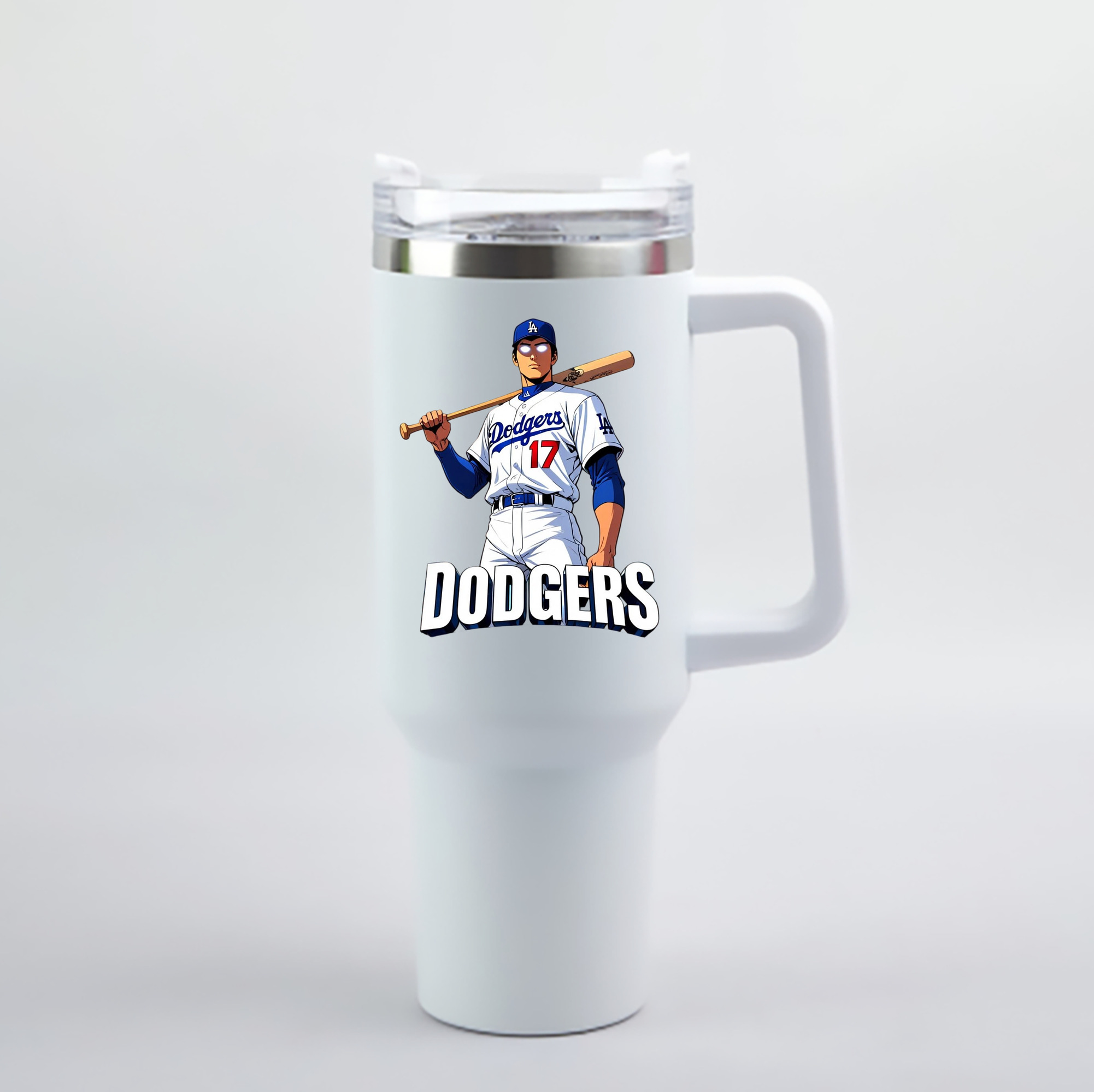  40oz Handle Car Cup With Crystal Sticker Design – Durable Stainless Steel Travel Mug With Reusable Straw – Double Wall Insulated