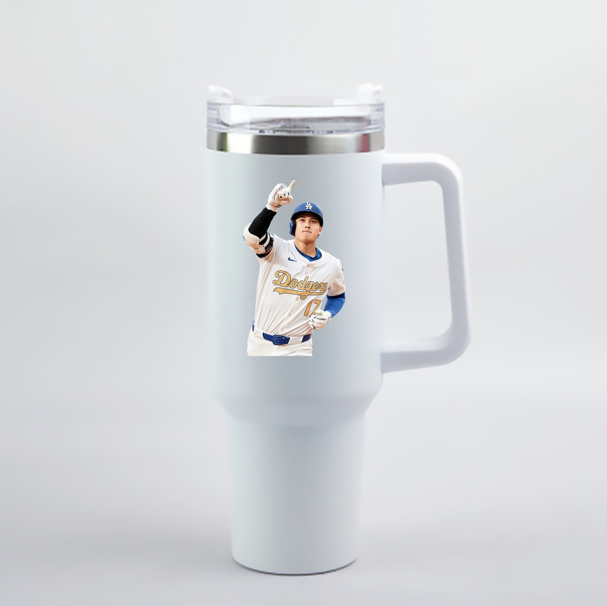  40oz Handle Car Cup With Crystal Sticker Design – Durable Stainless Steel Travel Mug With Reusable Straw – Double Wall Insulated