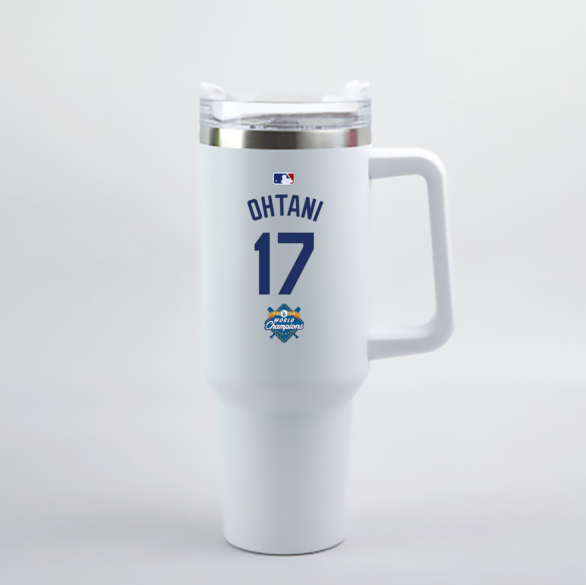  40oz Handle Car Cup With Crystal Sticker Design – Durable Stainless Steel Travel Mug With Reusable Straw – Double Wall Insulated