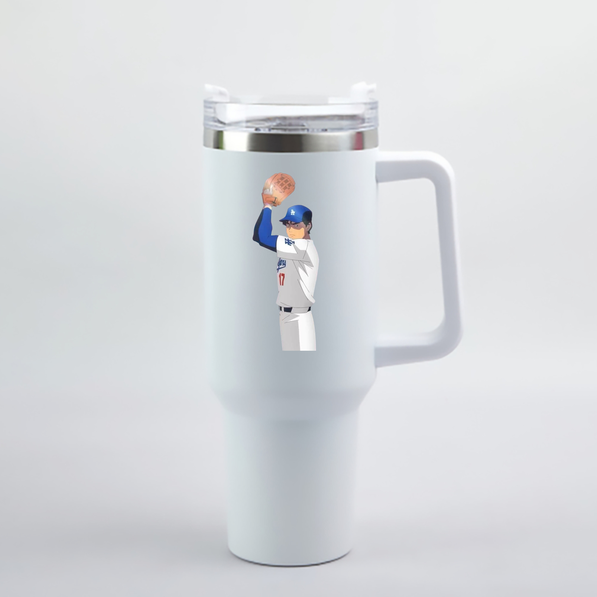  40oz Handle Car Cup With Crystal Sticker Design – Durable Stainless Steel Travel Mug With Reusable Straw – Double Wall Insulated