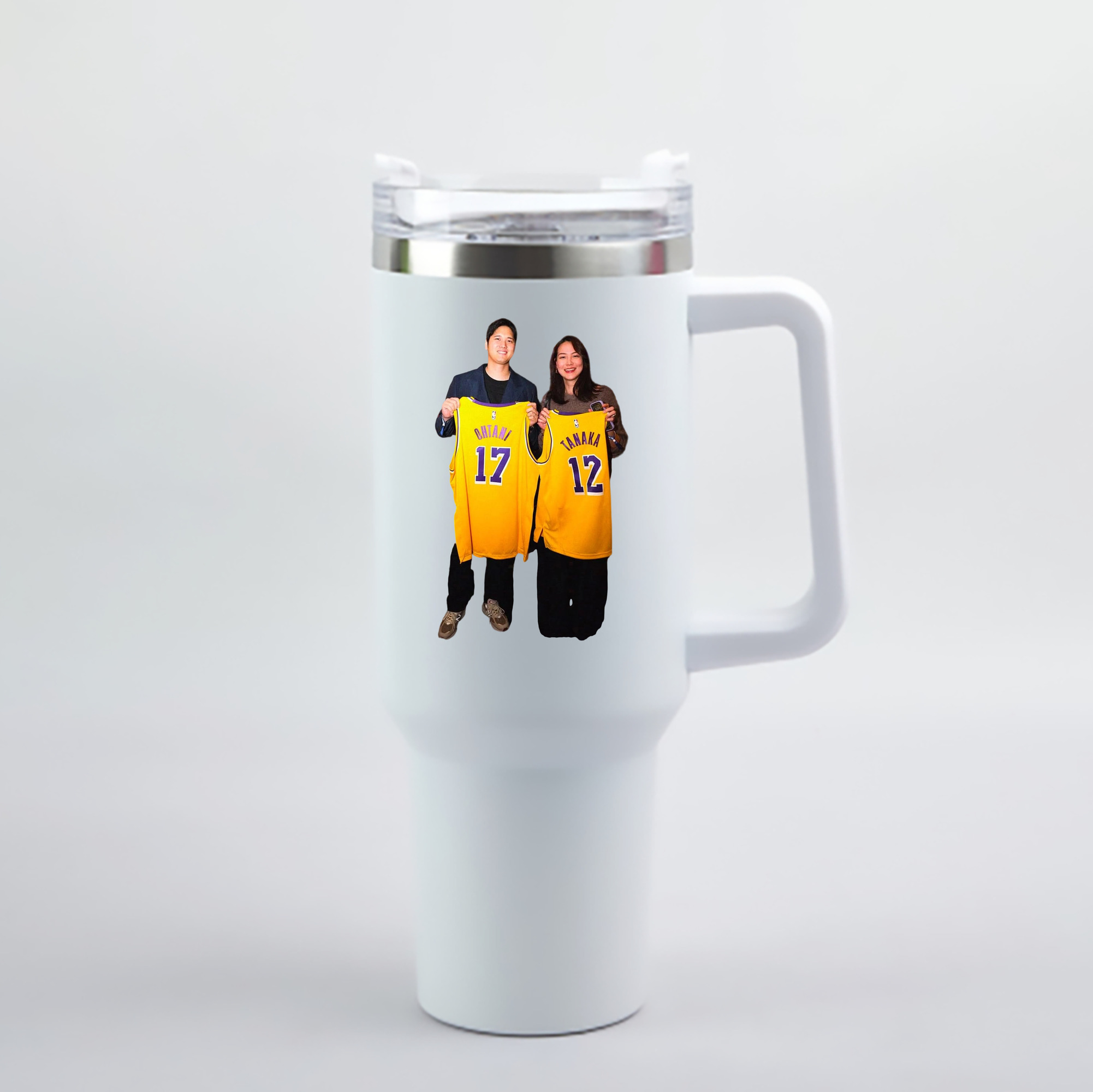  40oz Handle Car Cup With Crystal Sticker Design – Durable Stainless Steel Travel Mug With Reusable Straw – Double Wall Insulated