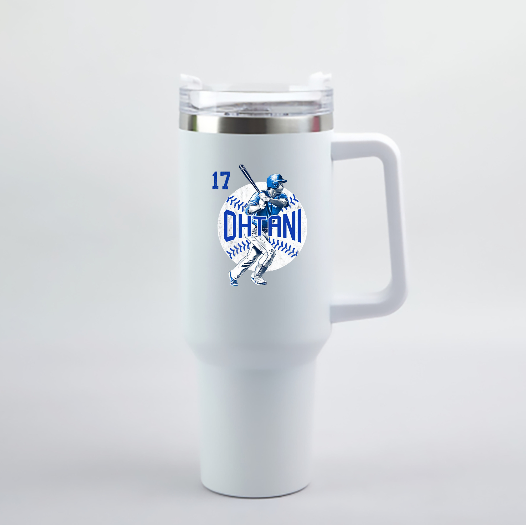  40oz Handle Car Cup With Crystal Sticker Design – Durable Stainless Steel Travel Mug With Reusable Straw – Double Wall Insulated