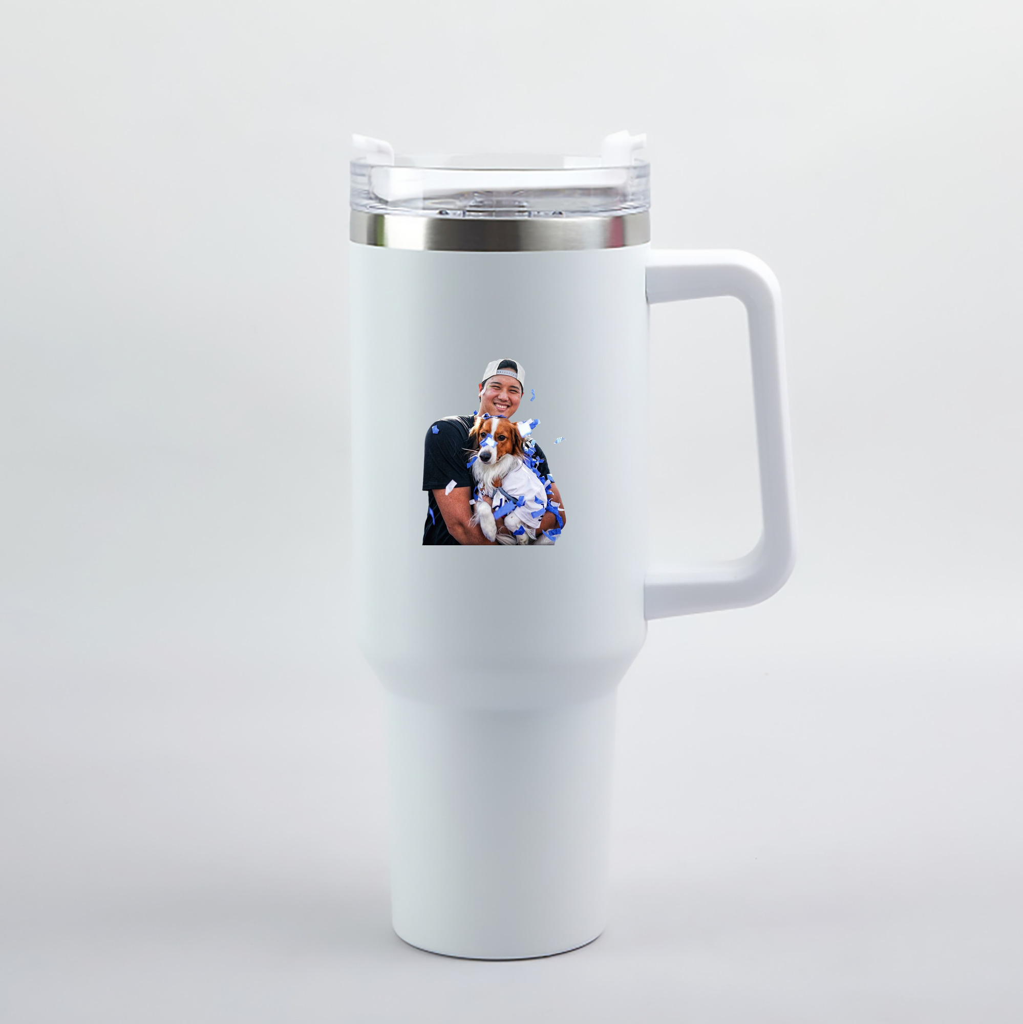  40oz Handle Car Tumbler – Durable Stainless Steel Travel Mug With UV Print – Double Wall Insulated, Fits Most Car Cup Holders