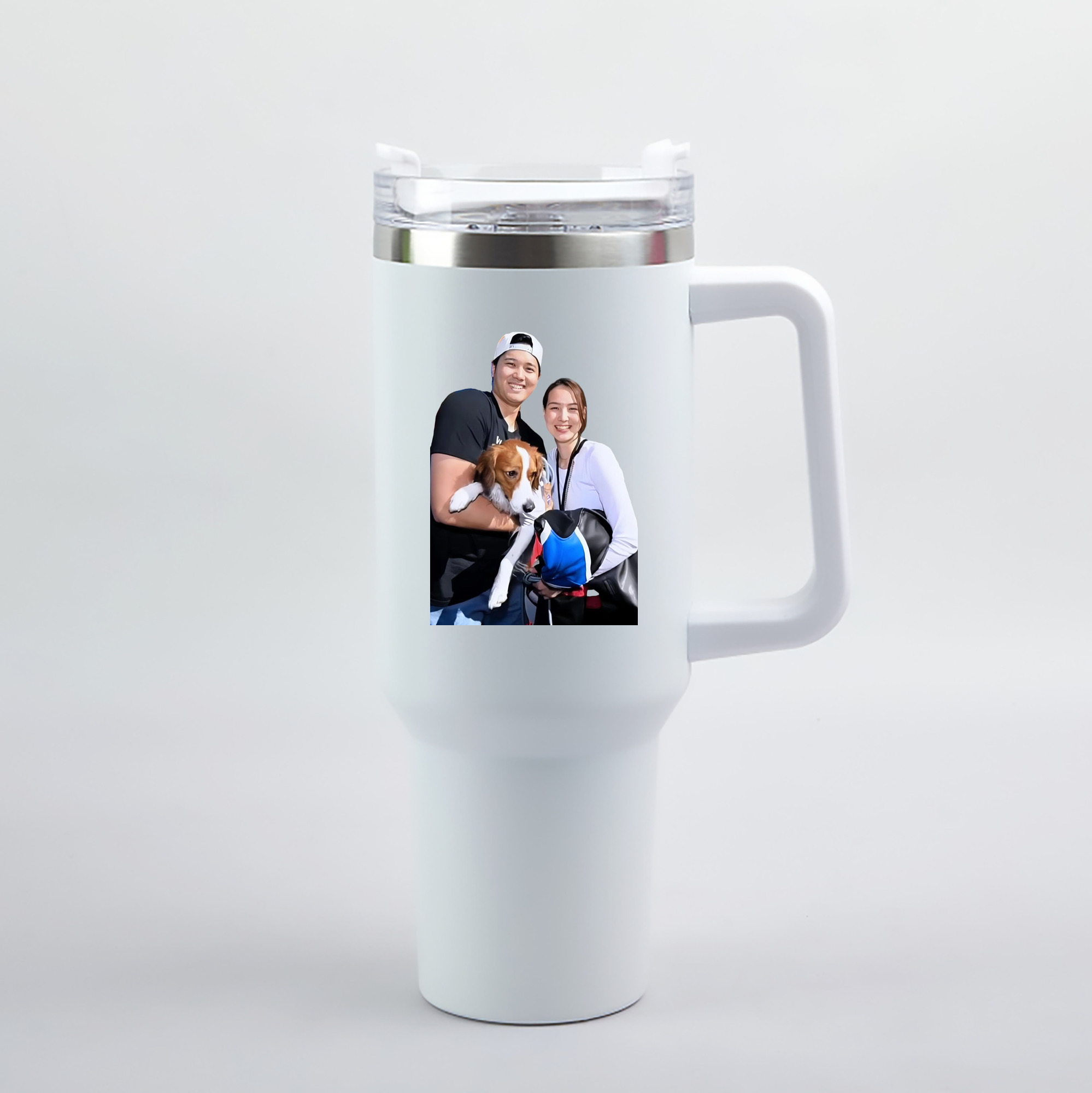  40oz Handle Car Tumbler – Durable Stainless Steel Travel Mug With UV Print – Double Wall Insulated, Fits Most Car Cup Holders