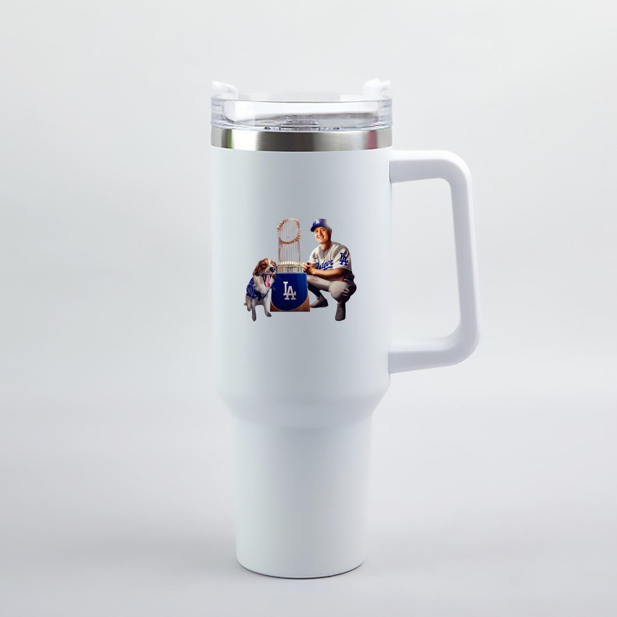  40oz Handle Car Tumbler – Durable Stainless Steel Travel Mug With UV Print – Double Wall Insulated, Fits Most Car Cup Holders