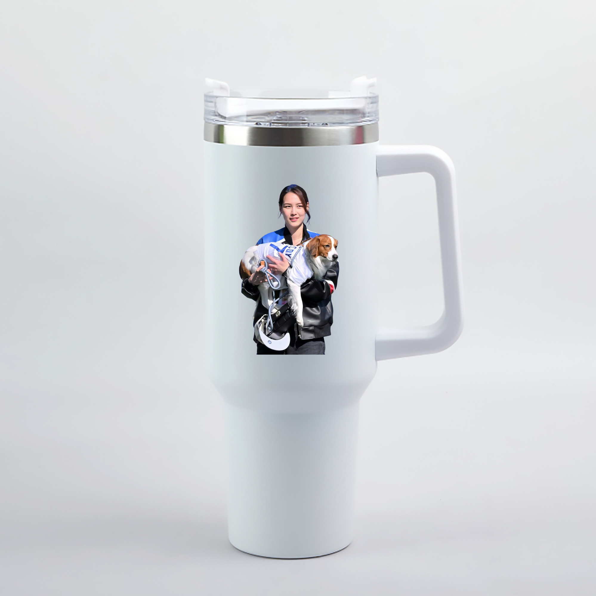  40oz Handle Car Tumbler – Durable Stainless Steel Travel Mug With UV Print – Double Wall Insulated, Fits Most Car Cup Holders