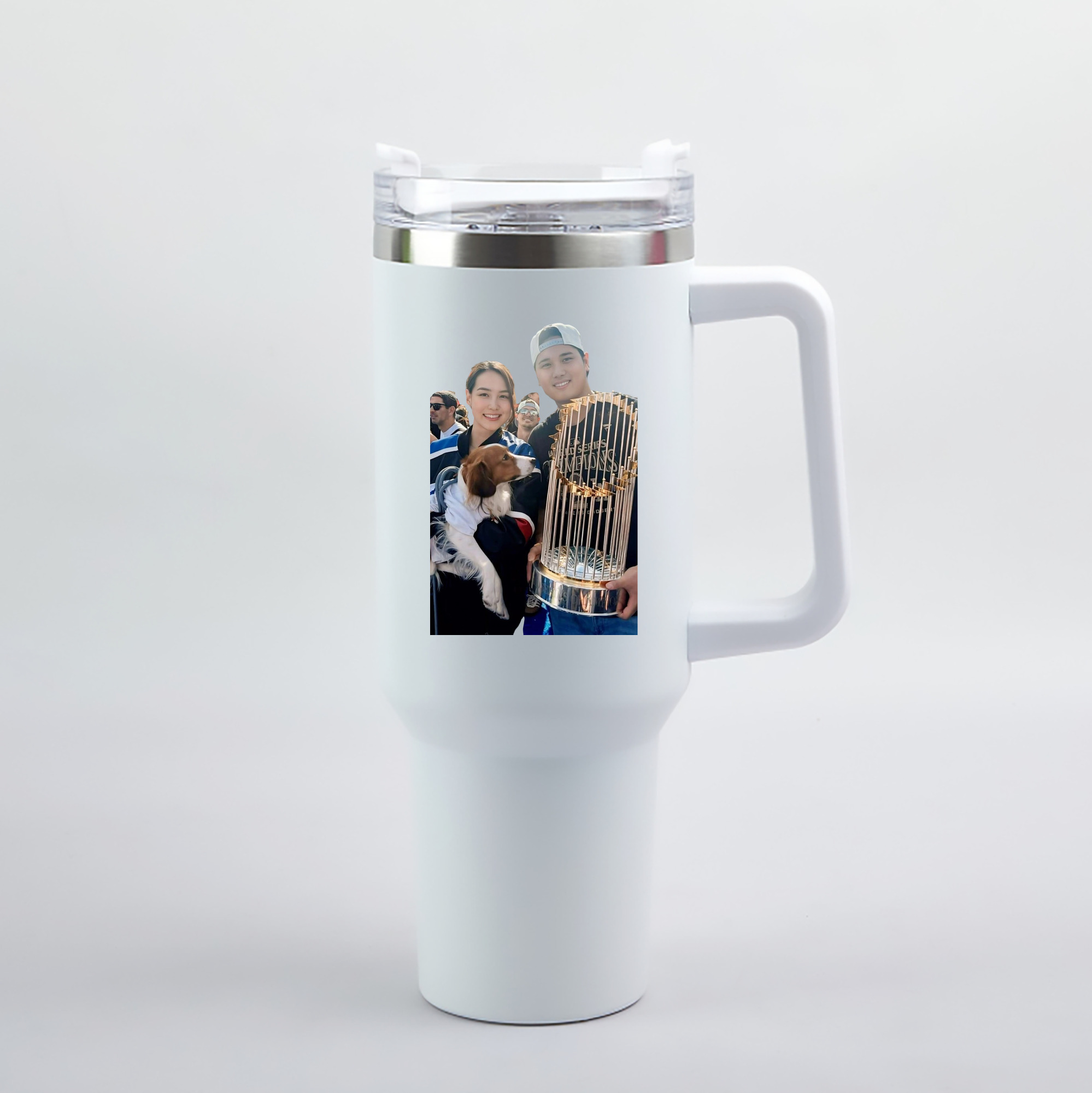  40oz Handle Car Tumbler – Durable Stainless Steel Travel Mug With UV Print – Double Wall Insulated, Fits Most Car Cup Holders