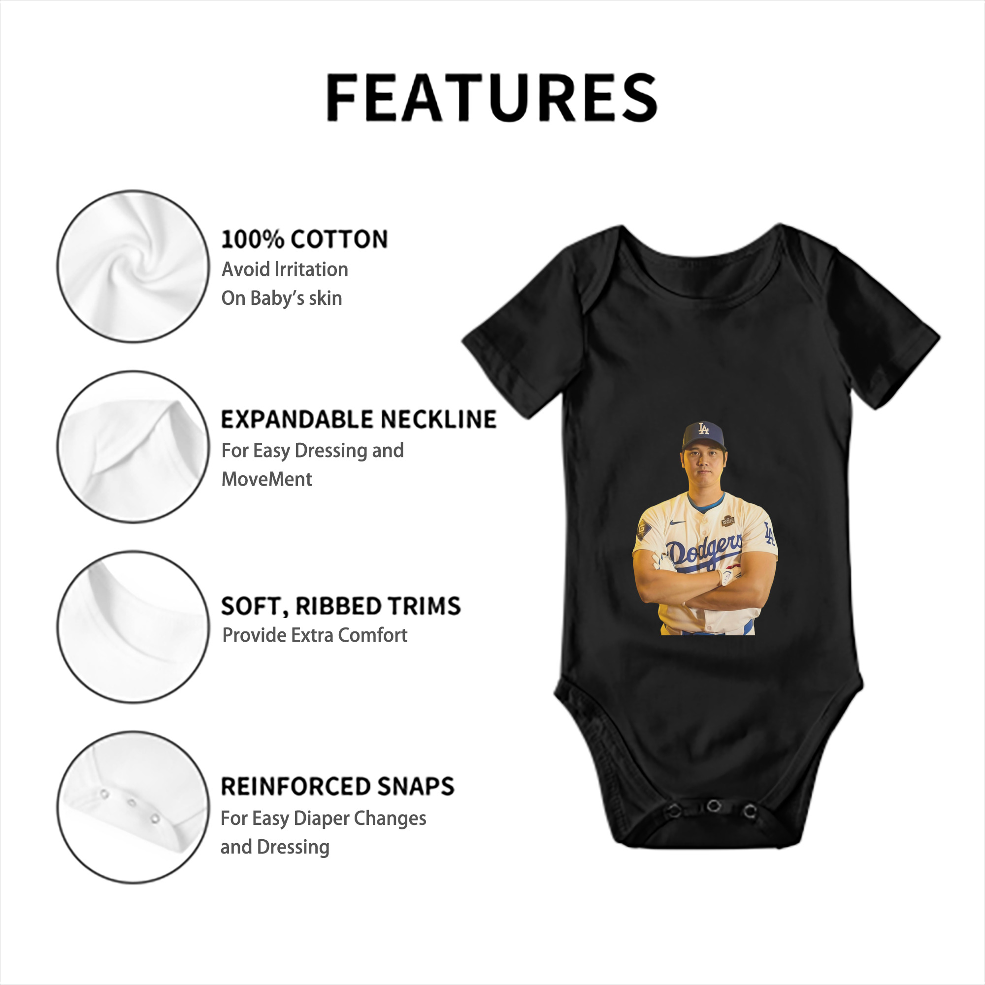  Baby Short Sleeve Romper – 100% Cotton Soft & Breathable Digital Print Onesie With Easy Snap Closure And Envelope Shoulder – Comfortable For Daily Wear & Travel